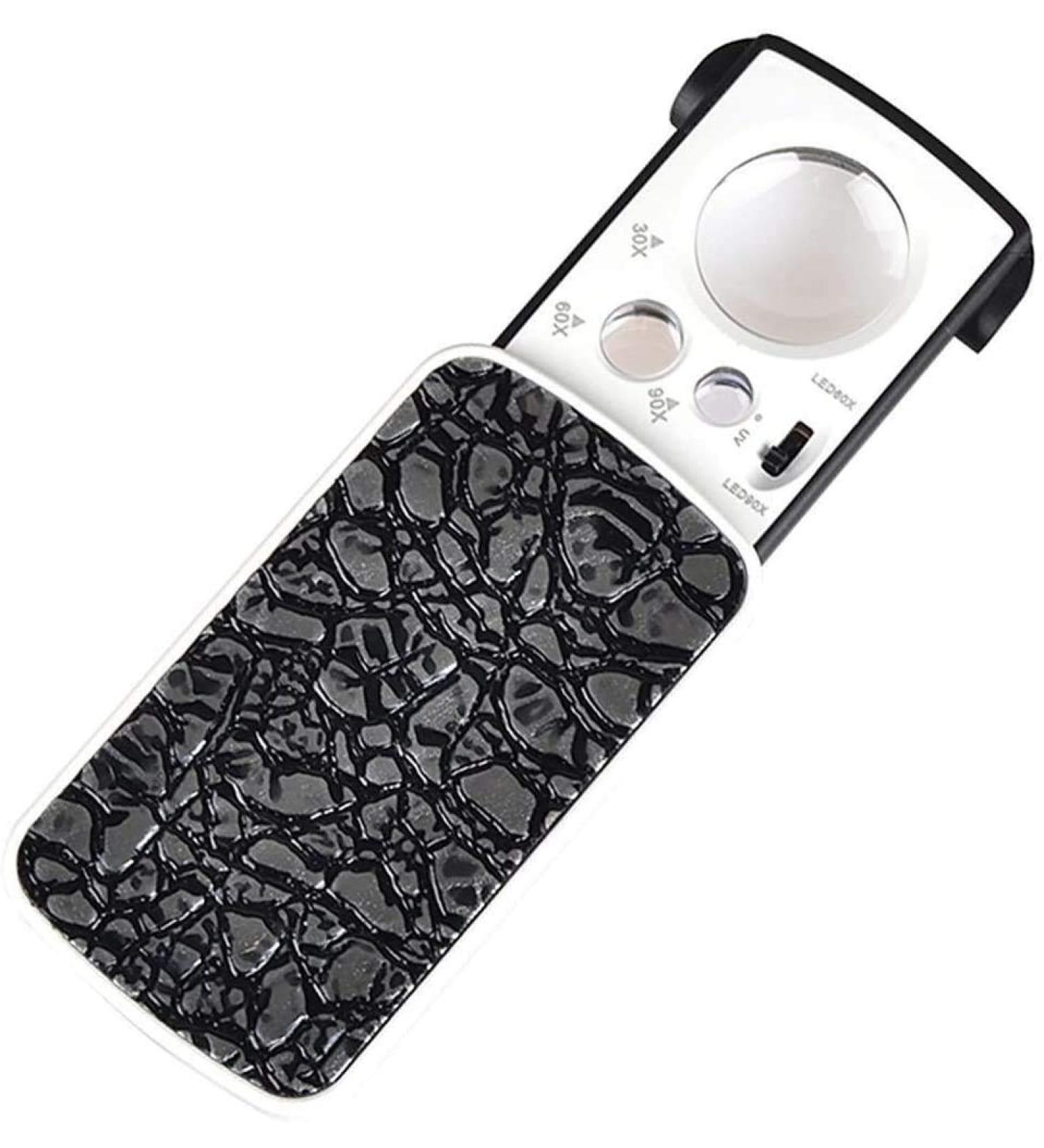 Magnifying Glasses Vision aids Handheld Magnifying Glass LED Light 30/60 / 90x Magnification Best Size Lighting Reading for Books Newspapers Maps Coins Jewelry Hobbies and Crafts Stationery Of - Buy Online on GoSupps.com
