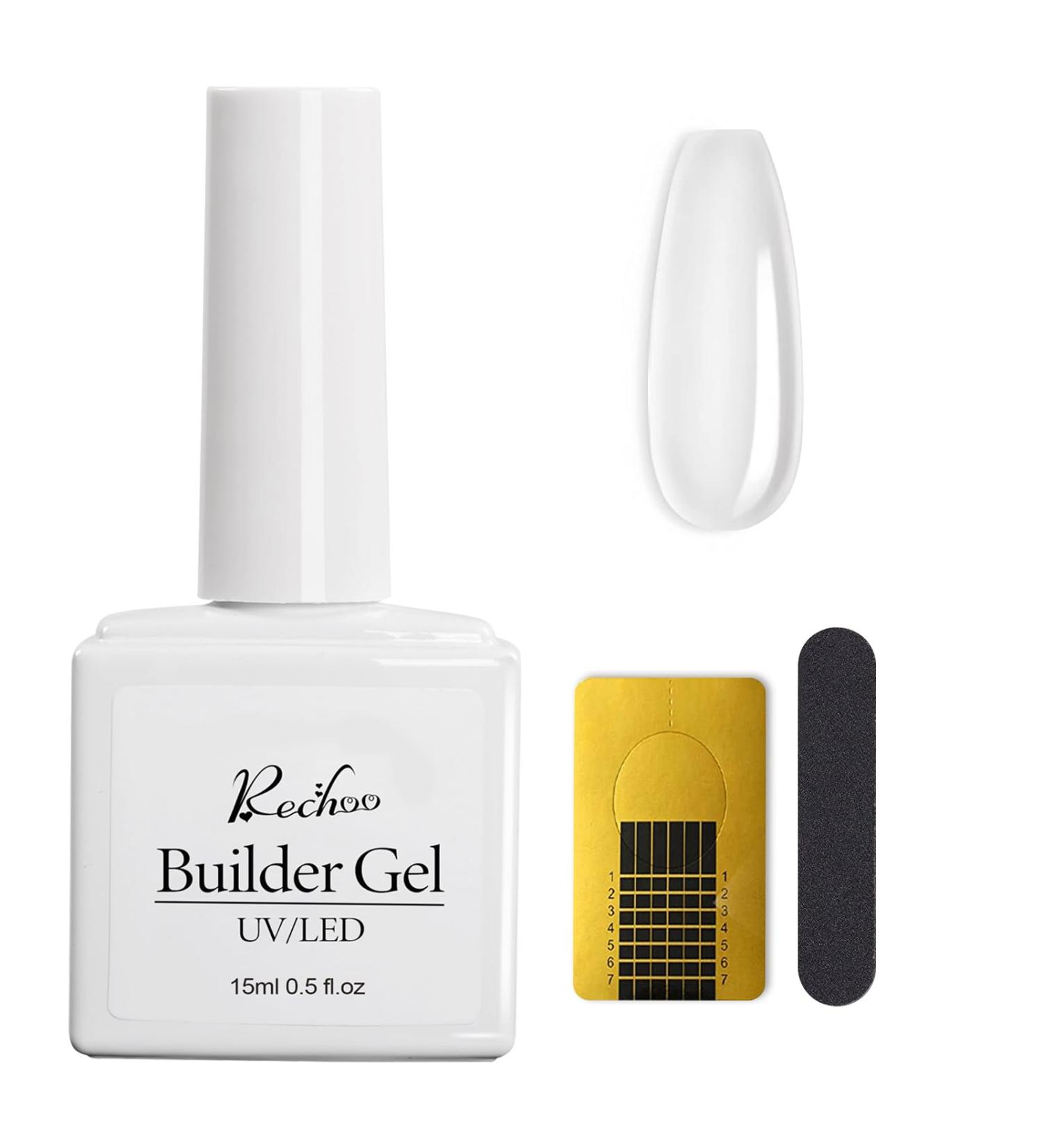 Rechoo Builder Gel- 15ML Clear Nail Gel for Extension and Construction - Transparent Formula - Buy Online on GoSupps.com