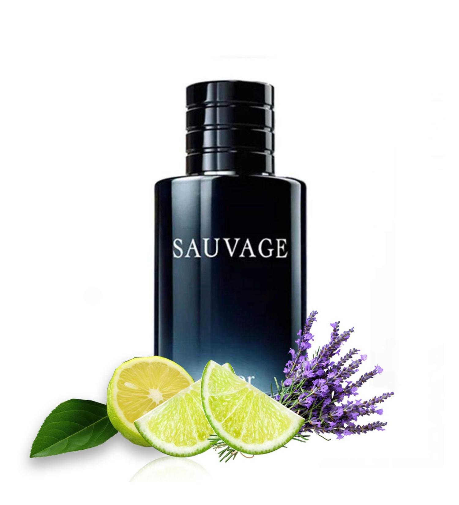 D.Sauvage for Men Eau de Toilette Spray Spray Refreshing & Warm Masculine Scent for Daily Use Men's Casual Cologne 2.0 Fl Oz(Inspired by dioor Sauvage)