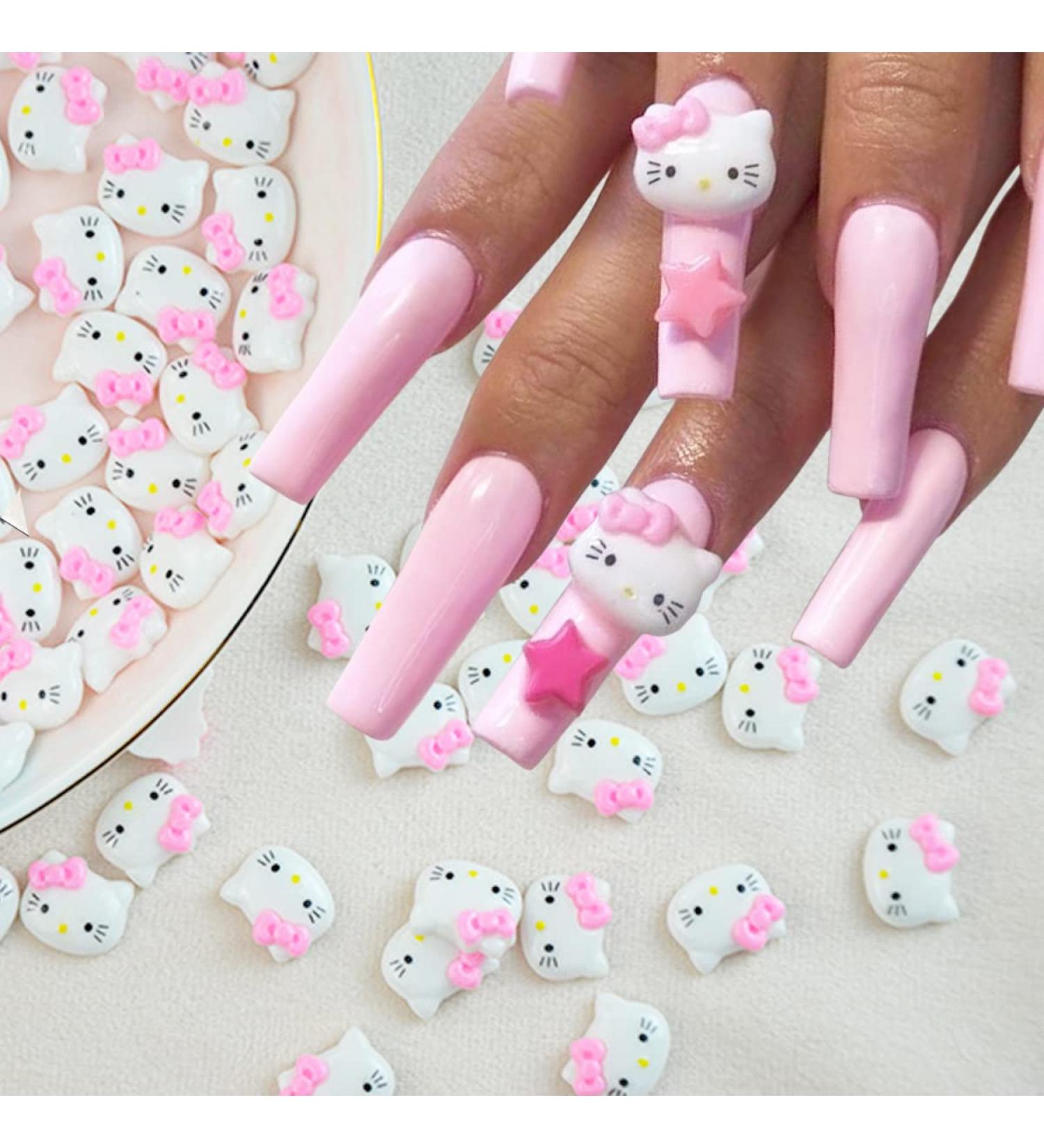 Cute Cat 3D Nail Charms for Acrylic Nails - Cat Nail Decals for Women and Girls - DIY Craft and Phone Case Decoration - 0.62 x 0.51 - A51 - Buy Online on GoSupps.com