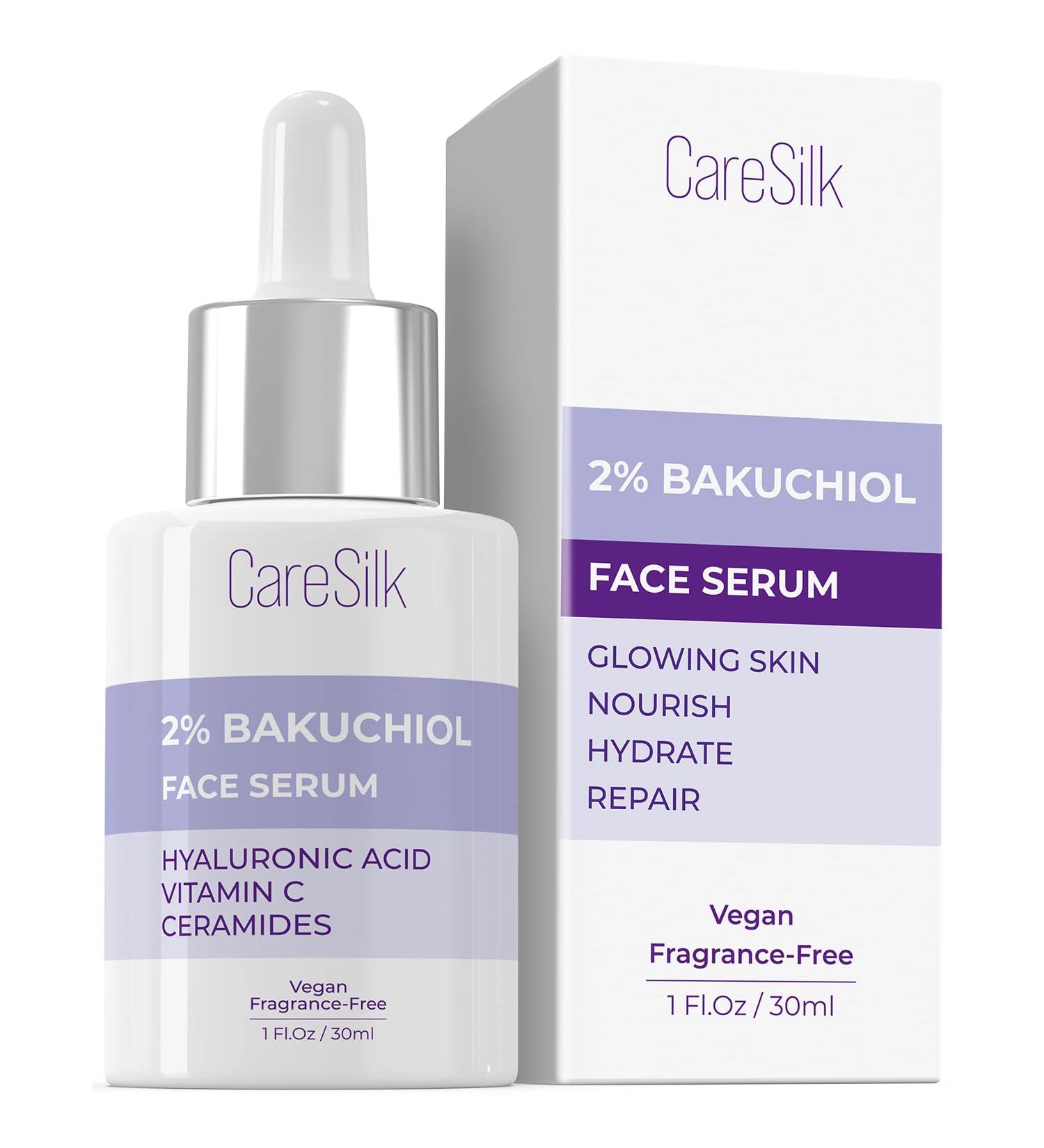 Bakuchiol Face Serum - Natural Retinol Alternative | Organic Vitamin C Moisturizer | Vegan Anti-Aging Treatment for Wrinkles - Buy Online on GoSupps.com