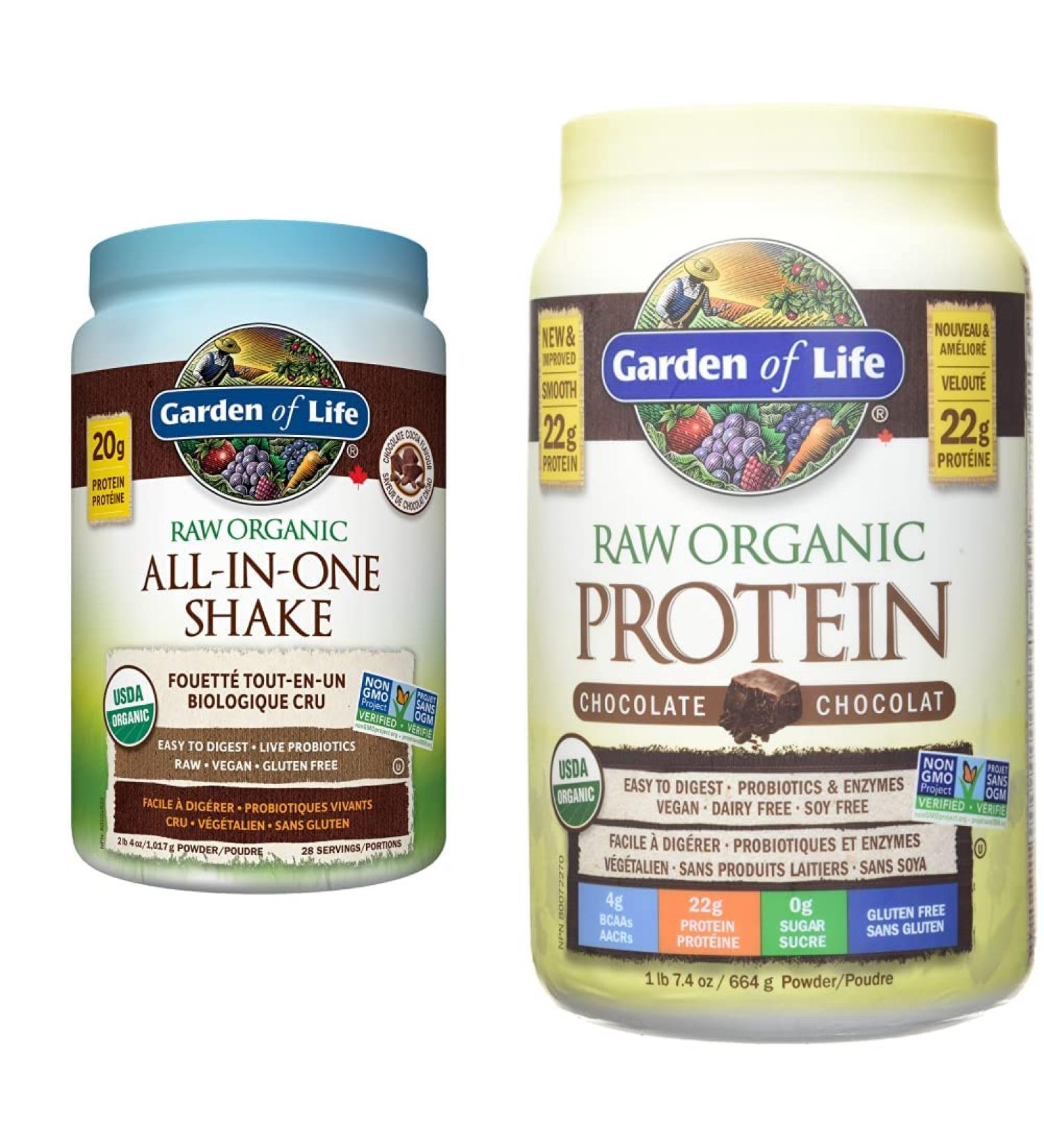 Garden of Life Raw Organic Protein and All-in-One Nutritional Shake Bundle - Buy Online on GoSupps.com
