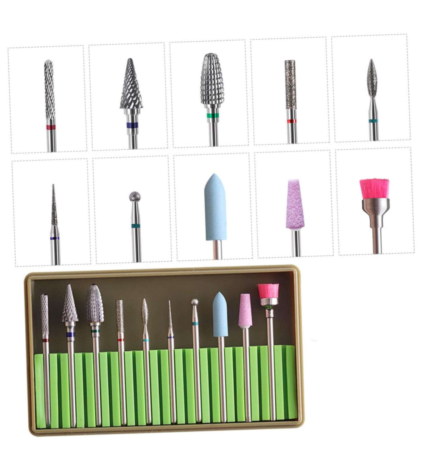 Ipetboom 1 Set Artificial Nails Nail Grinding Polisher Ceramic Tools Gel Nails Bit Manicure Drill Bits Nails Gel Polish Remover Ceramic Nail File Nail File Bits Manicure Nail Drill Electric 5x1cm Green - Buy Online on GoSupps.com