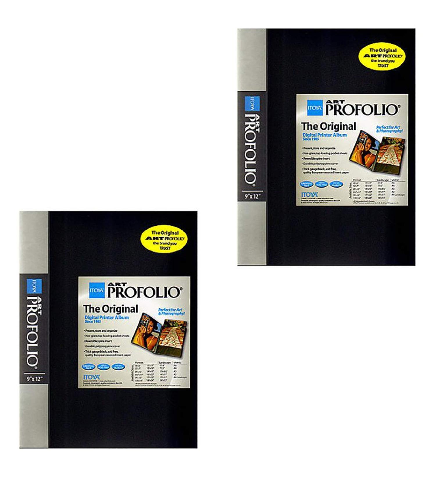 Itoya Art Profolio Storage/Display Book 9 in. x 12 in. 24 Pack of 2
