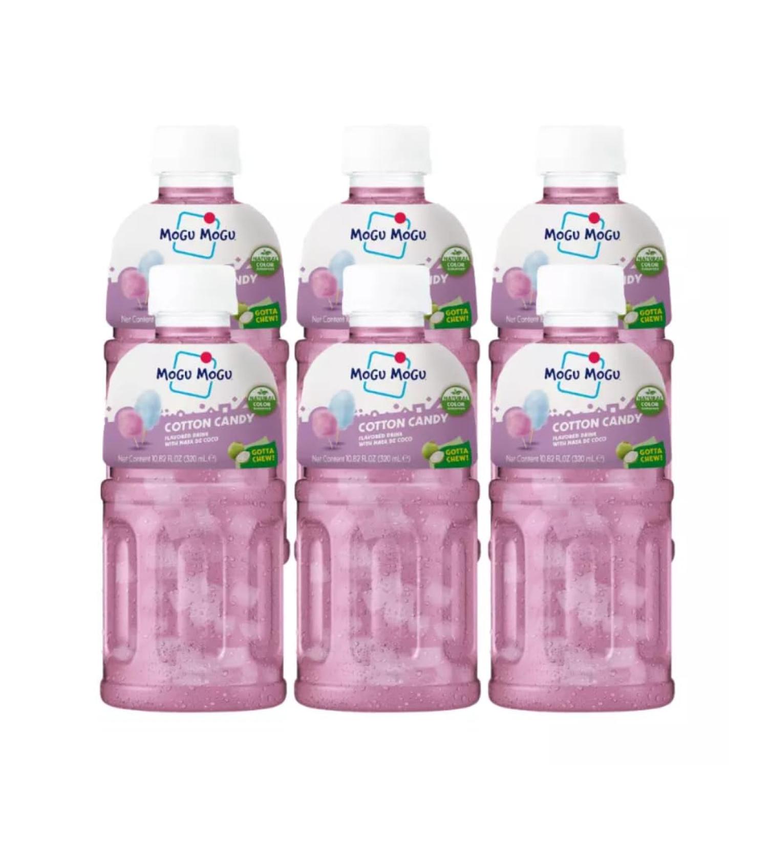Mogu Mogu Cotton Candy Fl Drink w/Nata De Coco 320ml 6pack - Buy Online on GoSupps.com