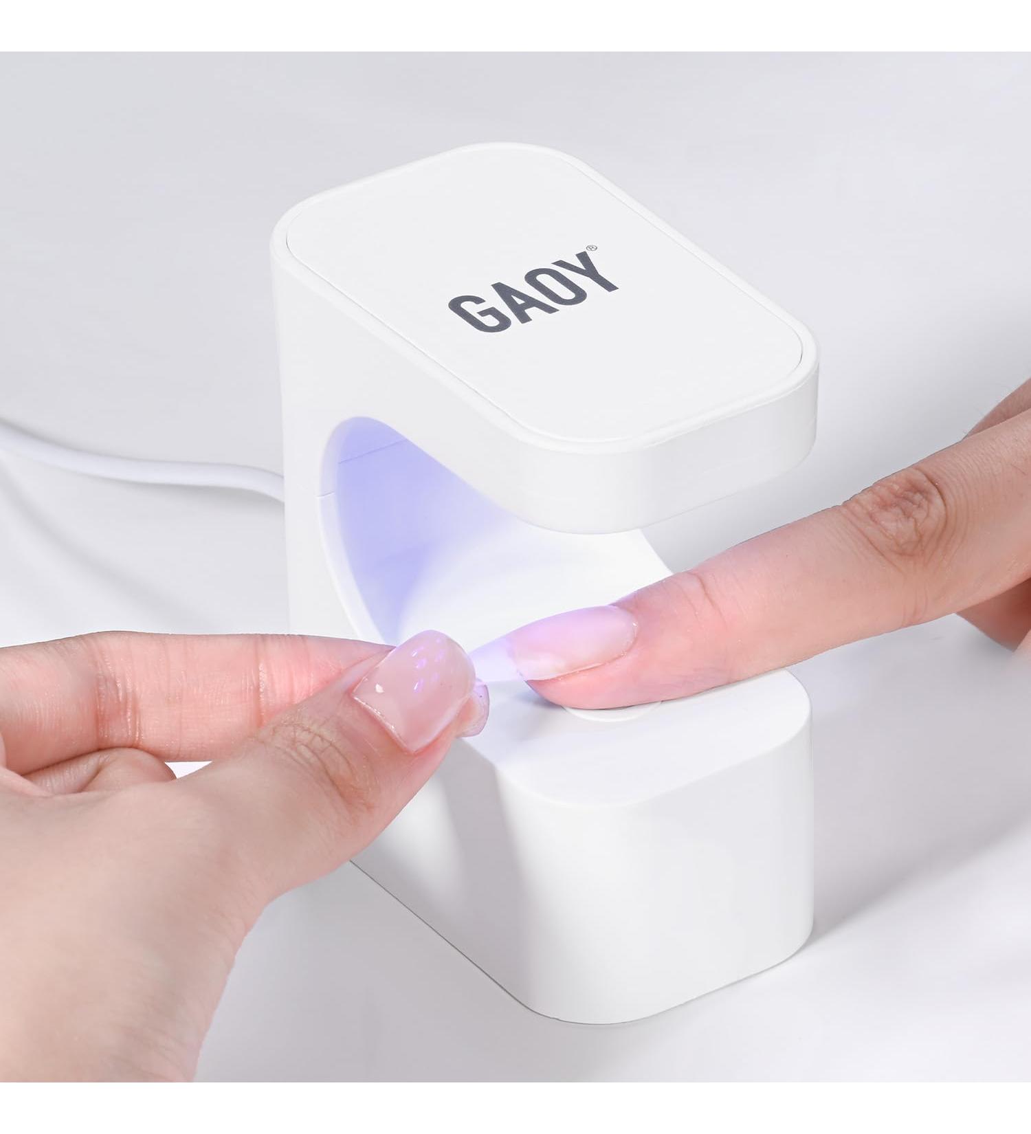 GAOY Mini UV Light for Gel Nails - Compact Nail Lamp with Timers Fast Curing LED Nail Dryer Portable USB Design - Perfect for Home & Travel - Buy Online on GoSupps.com
