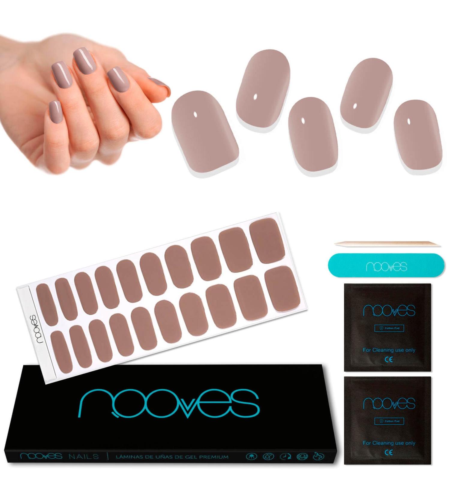  NOOVES NOOVES Nails - Premium Precursed Gel Nail Polish - Cocoa Milk | Nude | Semi-Hardened Gel Nail Strips | Semi-Permanent Gel Nail Stickers | Gel Nail Stickers | Nails - Buy Online on GoSupps.com