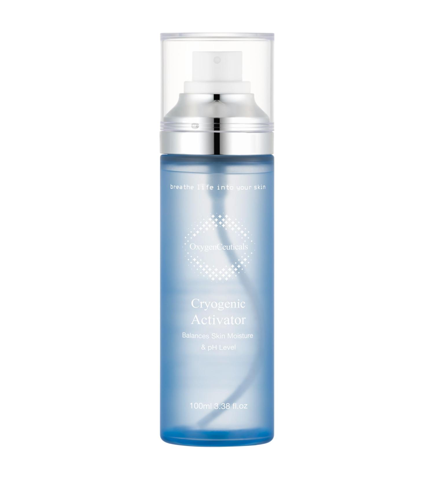 OxygenCeuticals Cryogenic Activator Mineral-Rich Deep Sea Water Mist with Dissolved Oxygen Soothing & Regenerating Spray for Soothing Clinically Tested Non-Irritating. 3.38 fl.oz (100ml) - Buy Online on GoSupps.com
