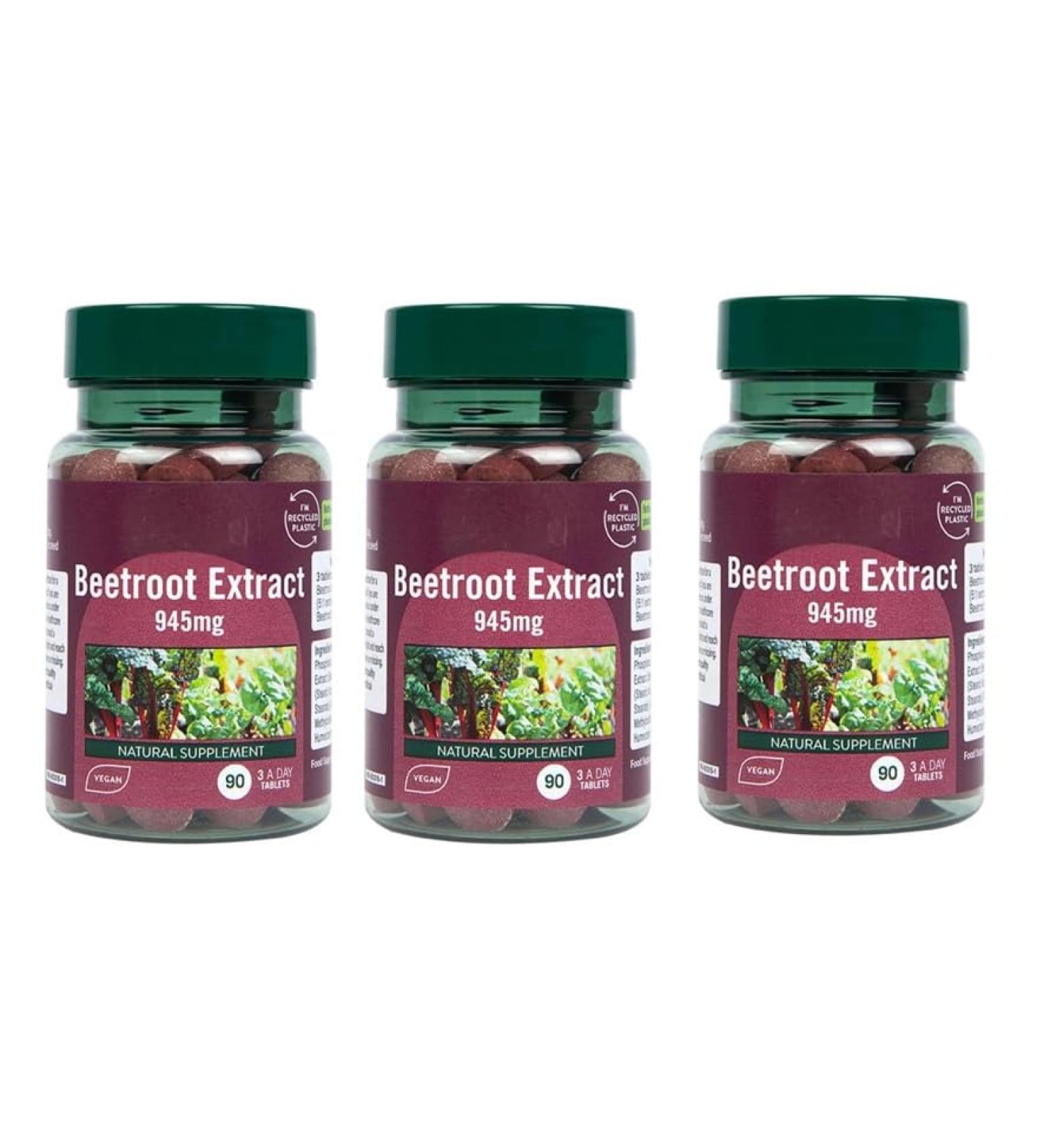 H and B Beetroot Extract Tablets 90 (Pack of 3 Total 270 Tablets) - Buy Online on GoSupps.com