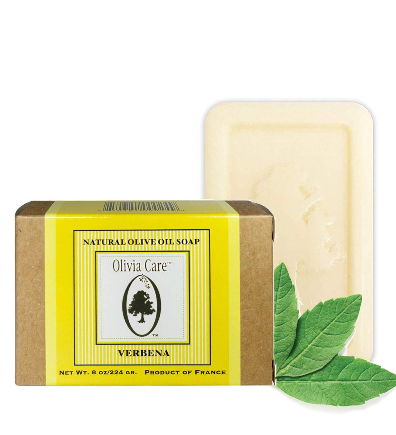Olivia Care Premium Organic Verbena Bath & Body Bar Soap - Vegan Natural Olive Oil | Hydrates & Cleans Sensitive Dry Skin | 8 OZ - Made in USA - Buy Online on GoSupps.com