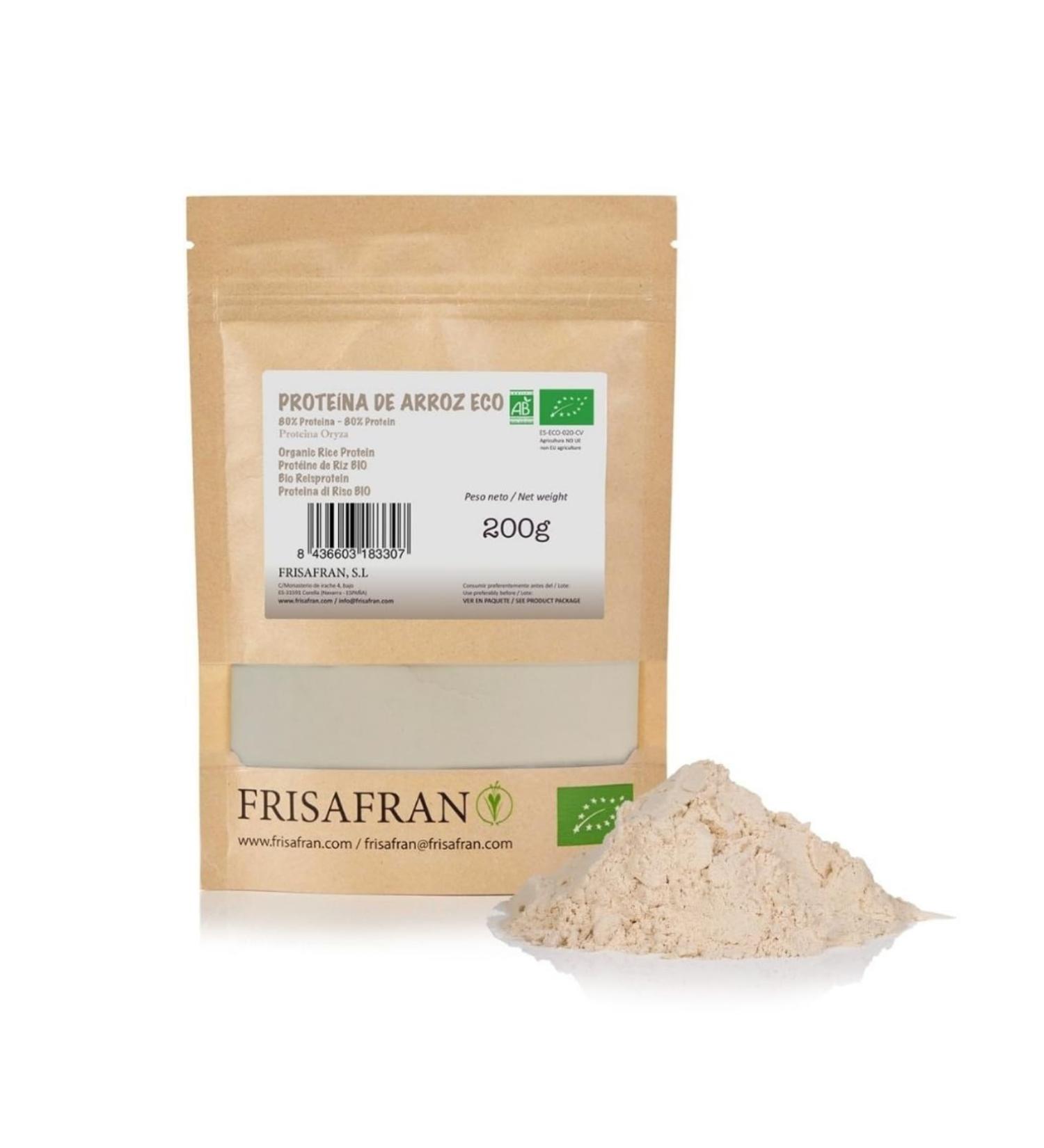 FRISAFRAN | Prot ines de Riz en Poudre Bio 200g | prot ines v g tales et Vegan | 100% Naturel | Prot ine v g talienne | Riz | sans gluten | prot ine brute | poudre concentr e de prot ines de riz brun Sans saveur 200g - Buy Online on GoSupps.com