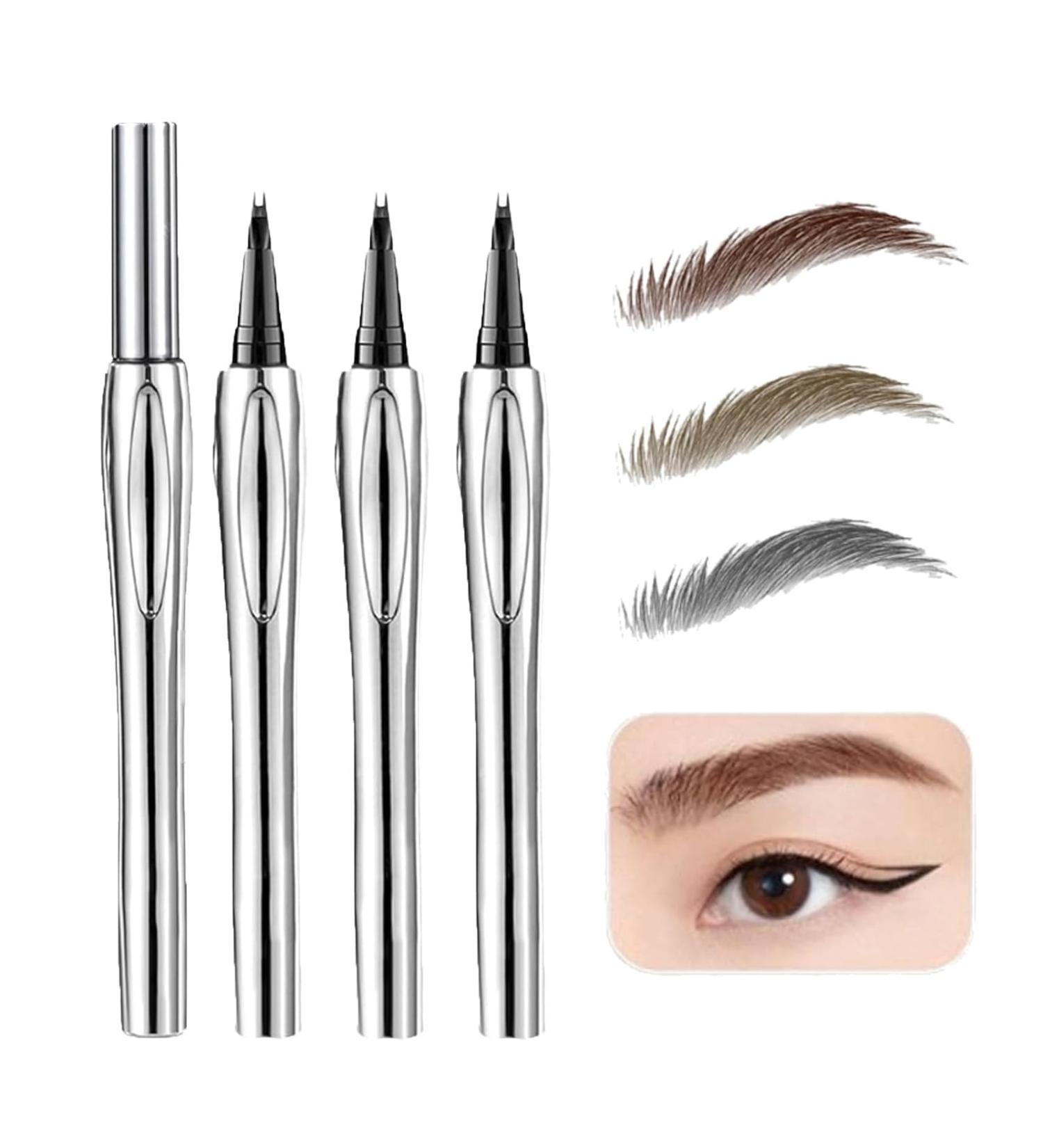 Cooklesa Eyebrow Natural Waterproof Eyebrow Pen With Microfine Tip Two-Pronged Eyebrow Pencil with Micro-fork Tip 3D Waterproof Microblading Eyebrow Pen (01+02+03) - Buy Online on GoSupps.com