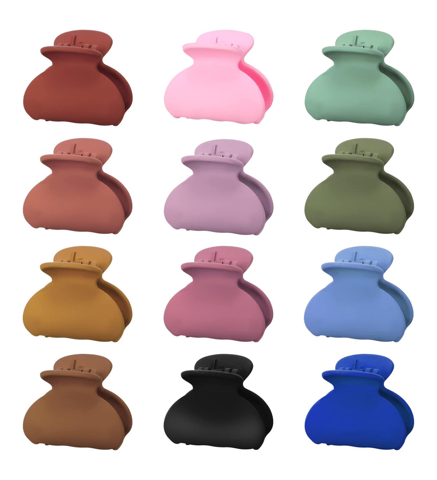 FRIUSATE 12 pieces Small Hair Claw Clips 1.5 Matte Hair Clamps Nonslip Hair Clamps Claw for Women Girls - Buy Online on GoSupps.com
