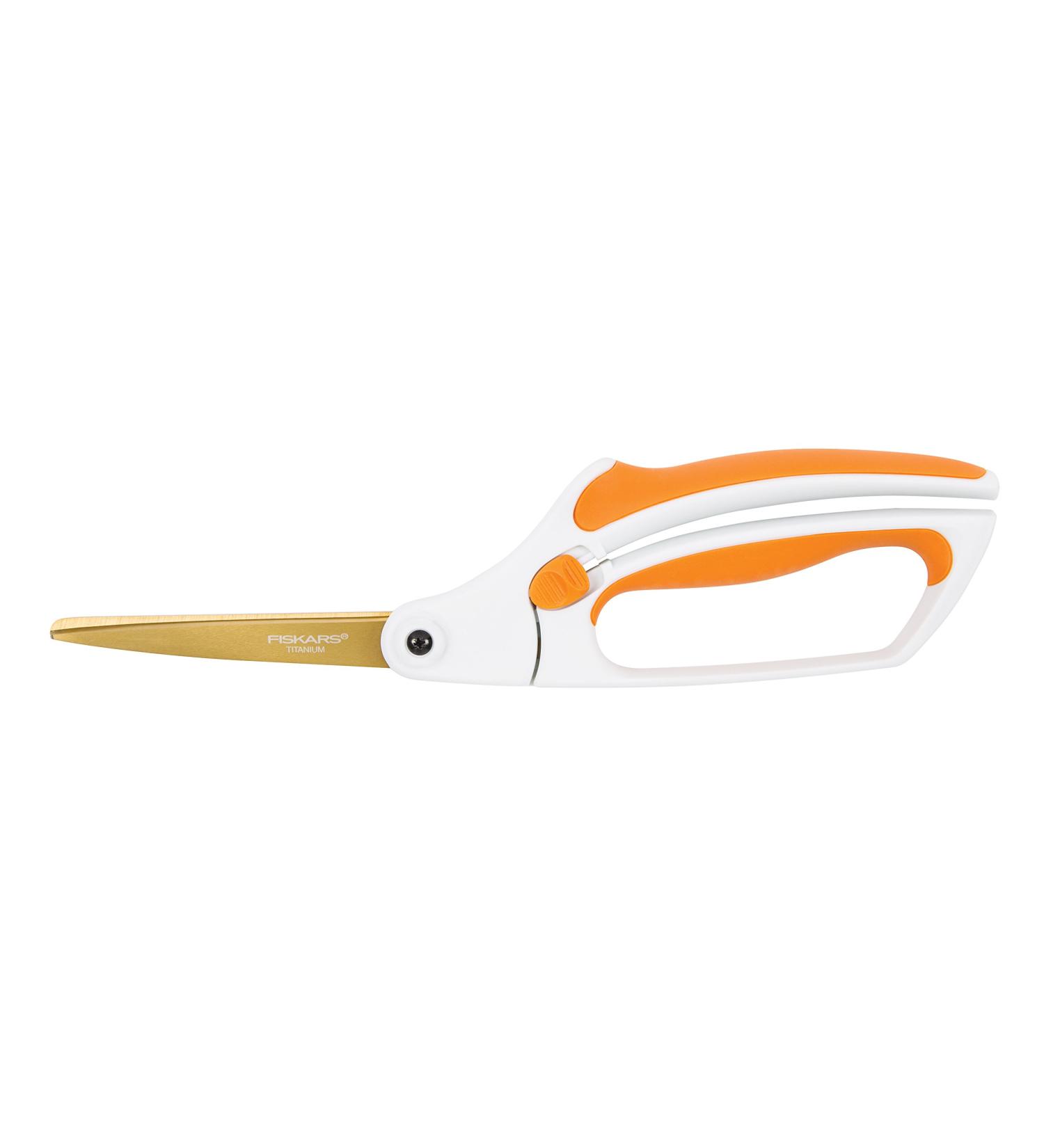 Fiskars Fabric  Easy Action 8 Inch Titanium Scissors  Orange/White - Buy Online on GoSupps.com
