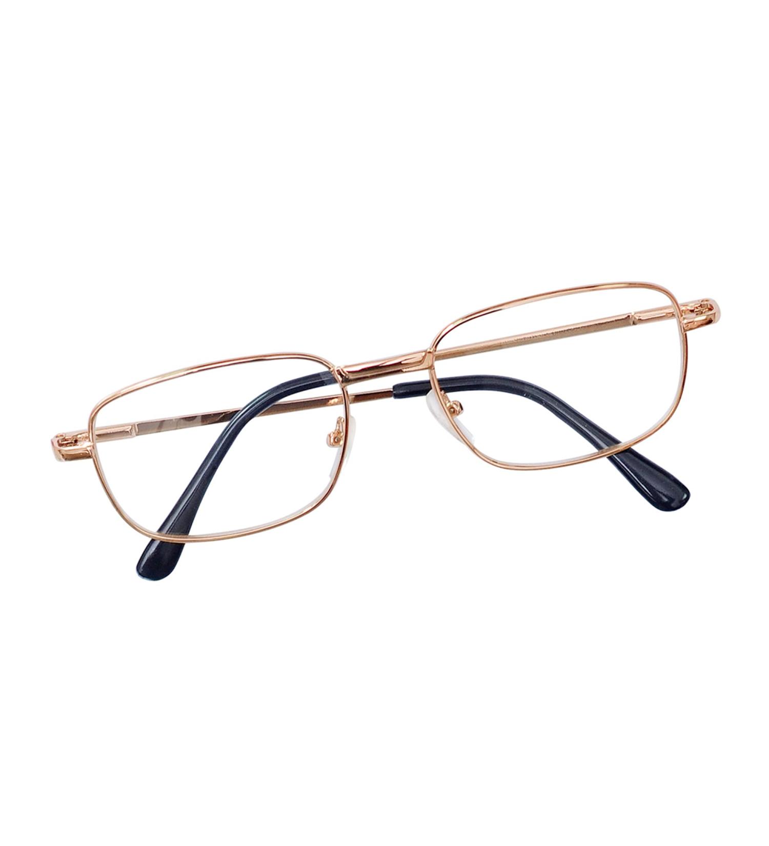 Buy Stylish Reading Glasses for Men & Women | Metal Rectangular Frame with Comfort Spring Hinge & Strap | Gold 1.5 Diopters - Shop Internationally - Buy Online on GoSupps.com