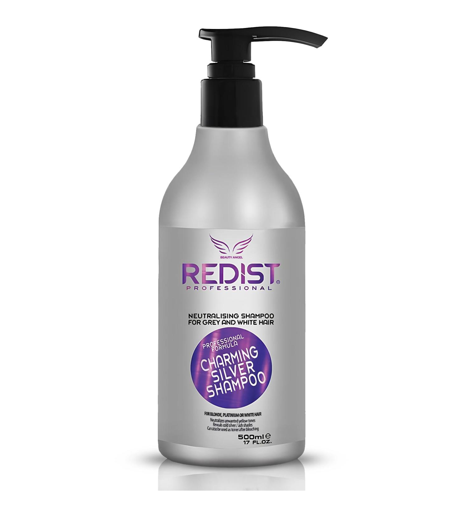  Redist Redist Charming Silver Shampoo 500 ml | No Yellow Violet Anti-yellowing shampoo | Silver shampoo for blonde platinum and gray hair | Hair accessory - Buy Online on GoSupps.com