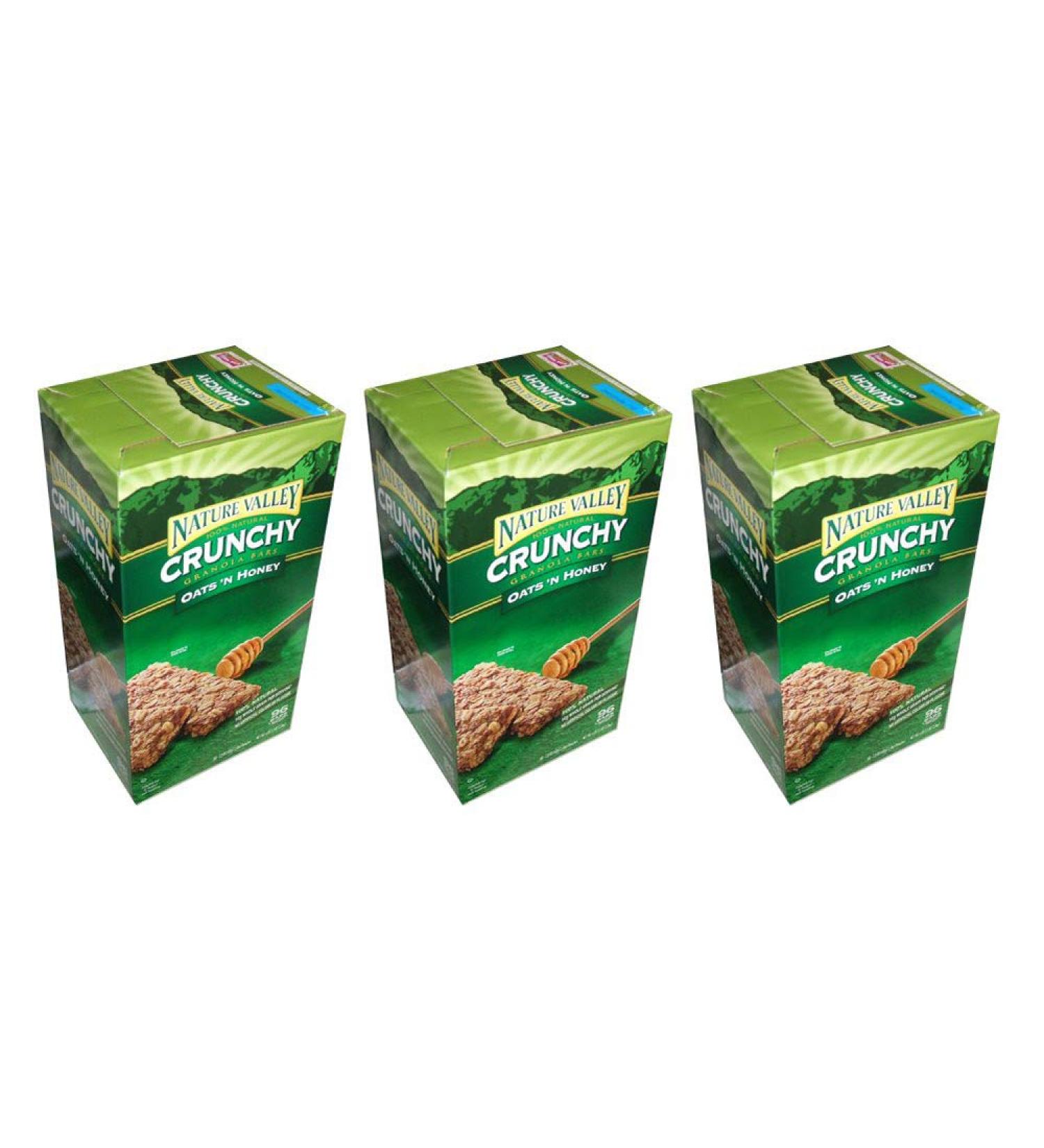 Nature Valley Crunchy Granola Bars Oats 'N Honey 98 Bars (3 Boxes)