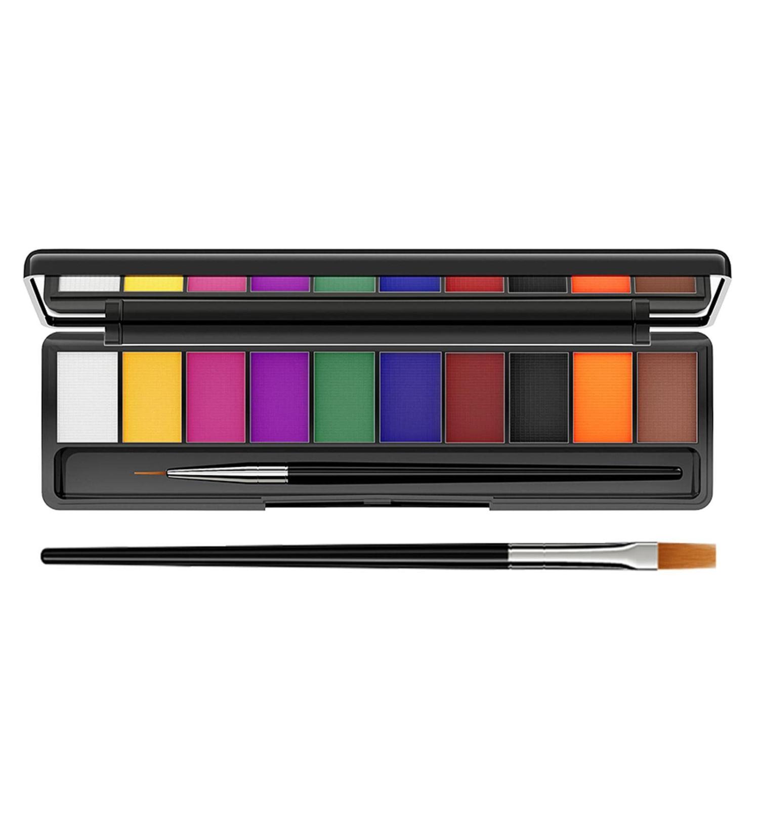 VigCebit Face & Body Painting Palette - 10 Water Activated Colors for Kids & Adults - Perfect for Parties & Events - Buy Online on GoSupps.com