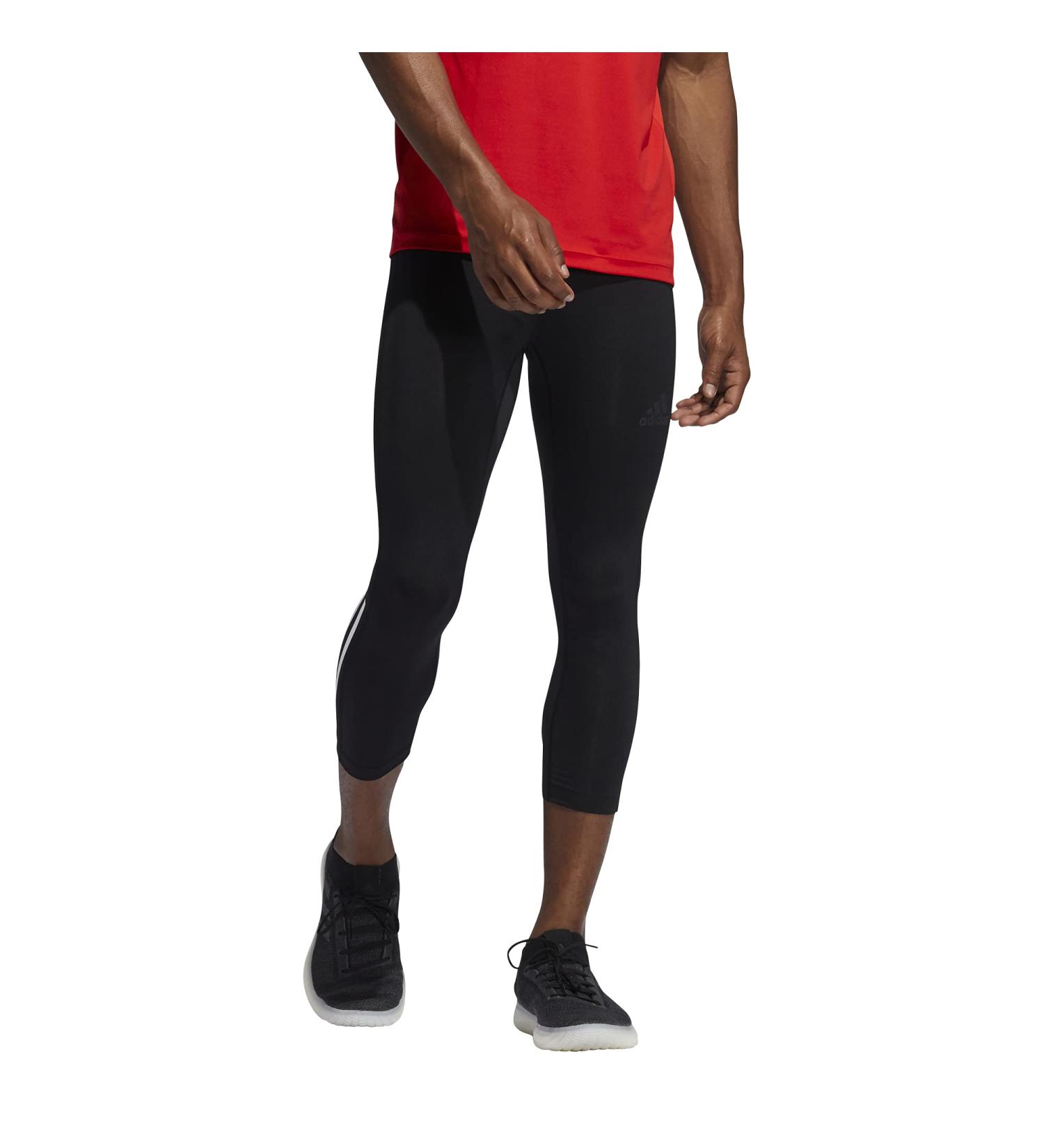 adidas Men's Techfit 3/4 Tight 3-Stripes Black X-Large - Performance Compression Leggings - Buy Online on GoSupps.com