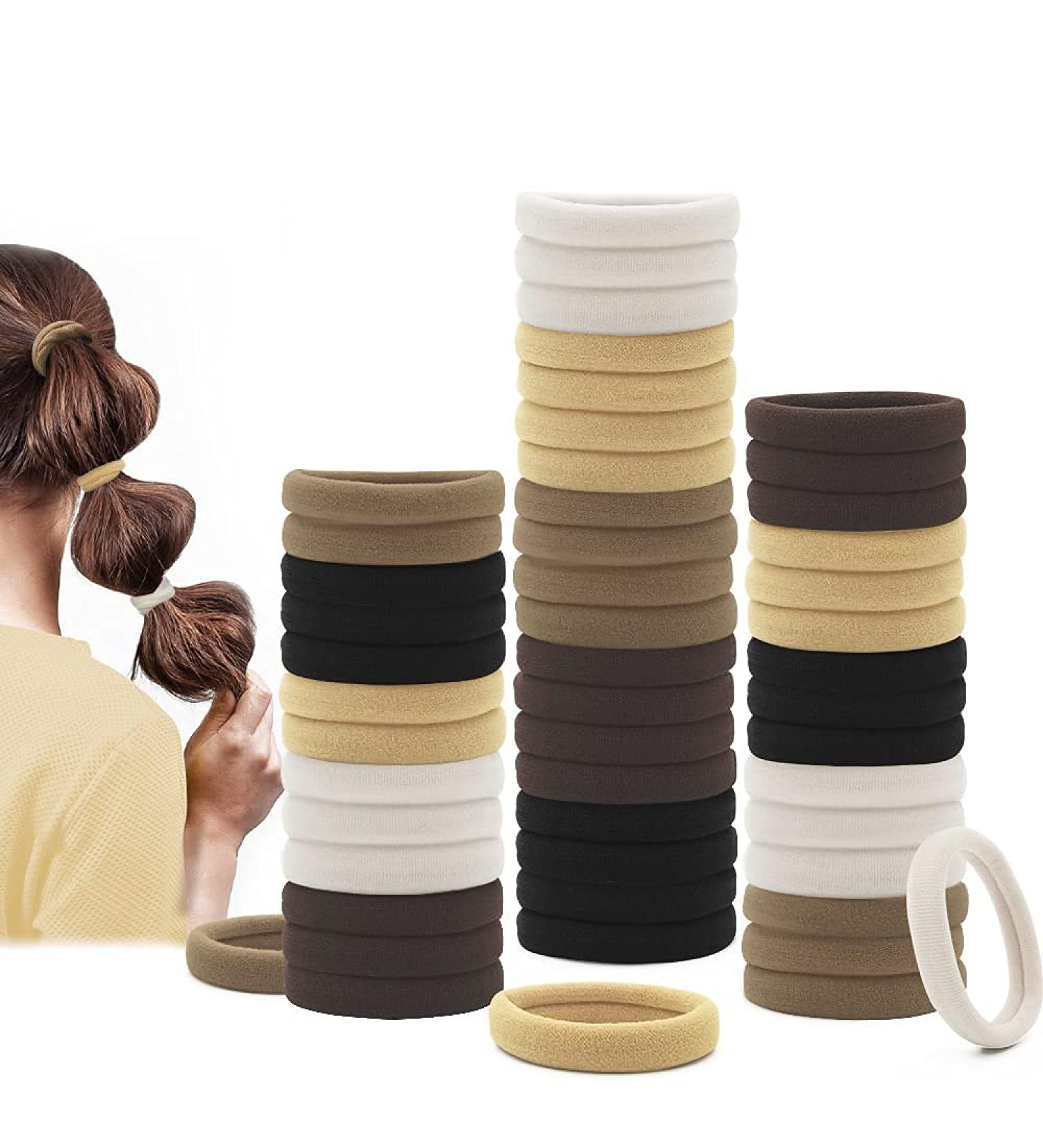 Dreamlover Seamless Hair Ties for Women - No Damage, Thick Hair Ponytail Holders, 50 Pack Multi Colors - Buy Online on GoSupps.com