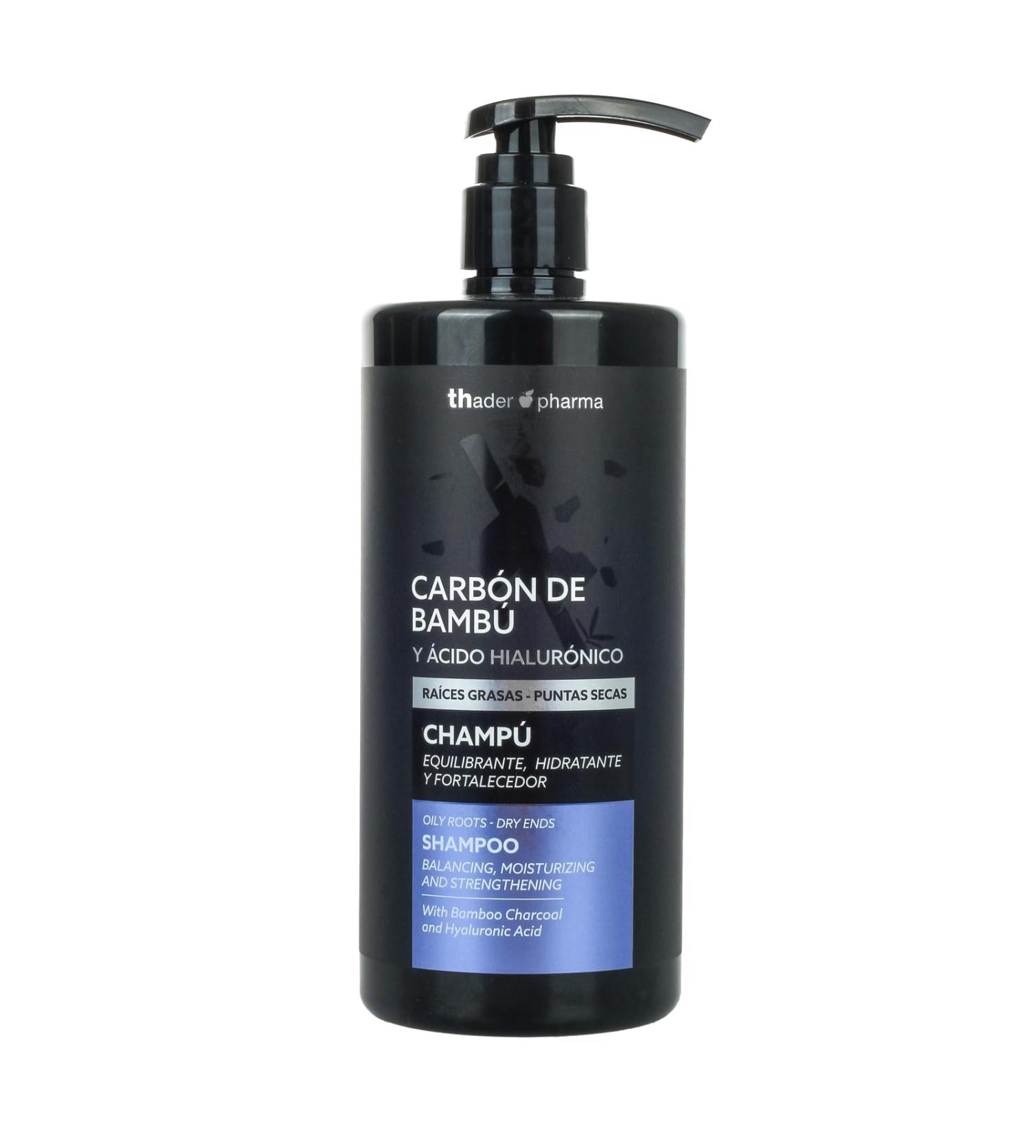 Thader Th Pharma Thader Pharma Balancing Shampoo with Bamboo Charcoal and Hyaluronic Acid Ideal for oily roots and dry ends 750 ml