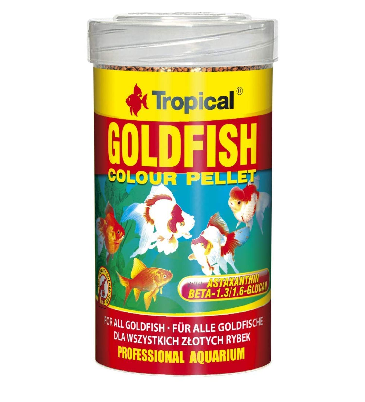 TROPICAL Goldfish Colour Pellet Aquarium Food 250 ml - Pack of 3