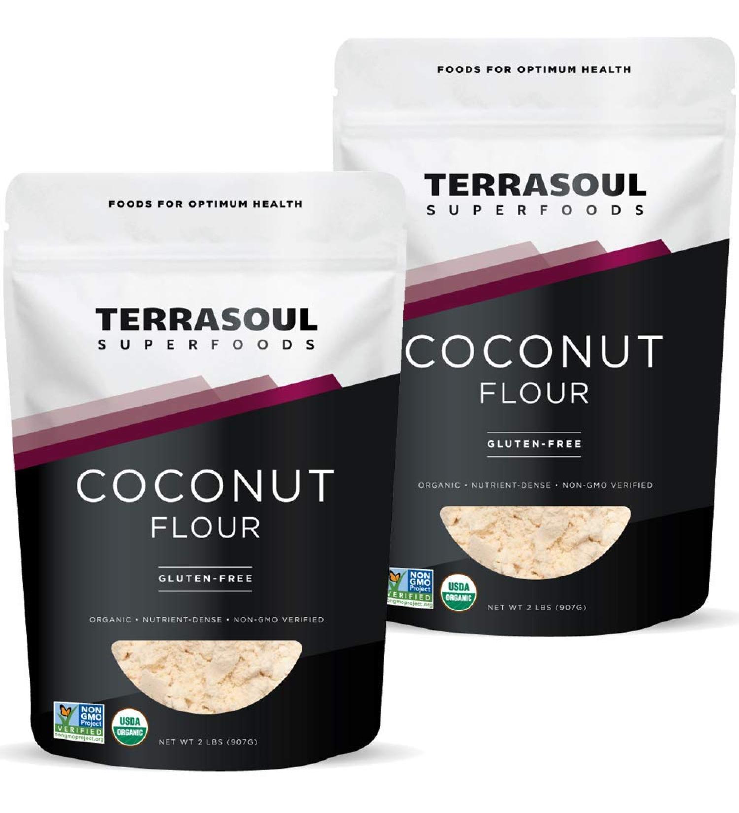 Terrasoul Superfoods Organic Coconut Flour 4 Lbs - Gluten-Free & Unrefined - Fine Texture for Premium Quality - Buy Online on GoSupps.com