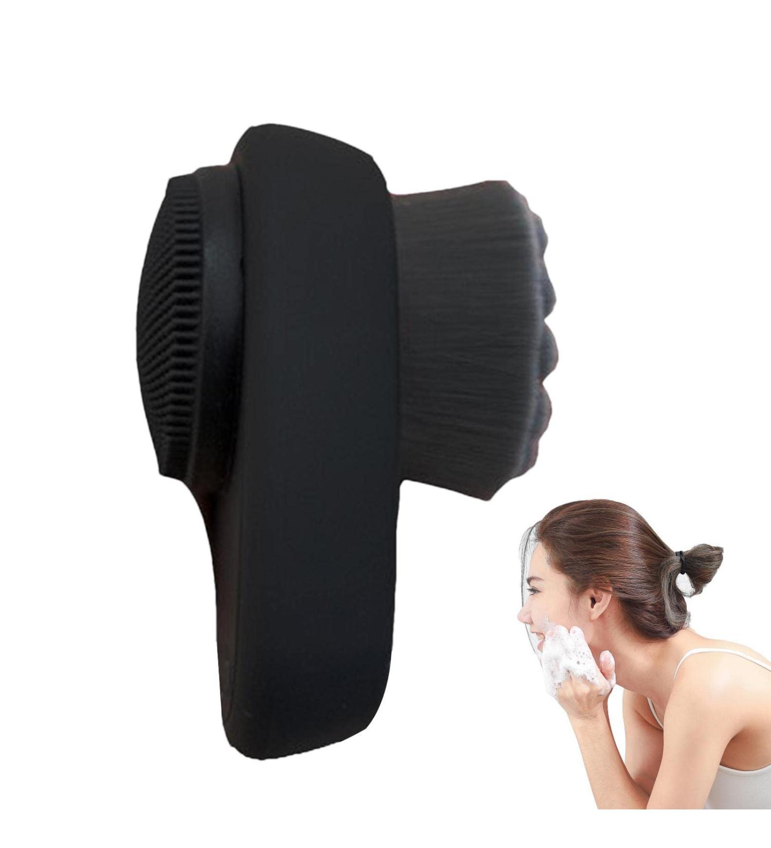 Face Cleansing Brush Portable Face Scrubber for Women Comfortable 2 in 1 Facial Exfoliator with Lid Dirt Grease Blackheads Jiahua - Buy Online on GoSupps.com