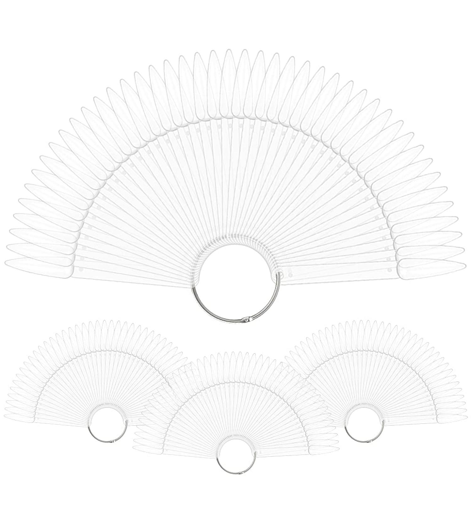 200Pcs Clear Nail Swatch Sticks with Ring Holder - Nail Display Art Supplies for Gel Polish Practice - Buy Online on GoSupps.com