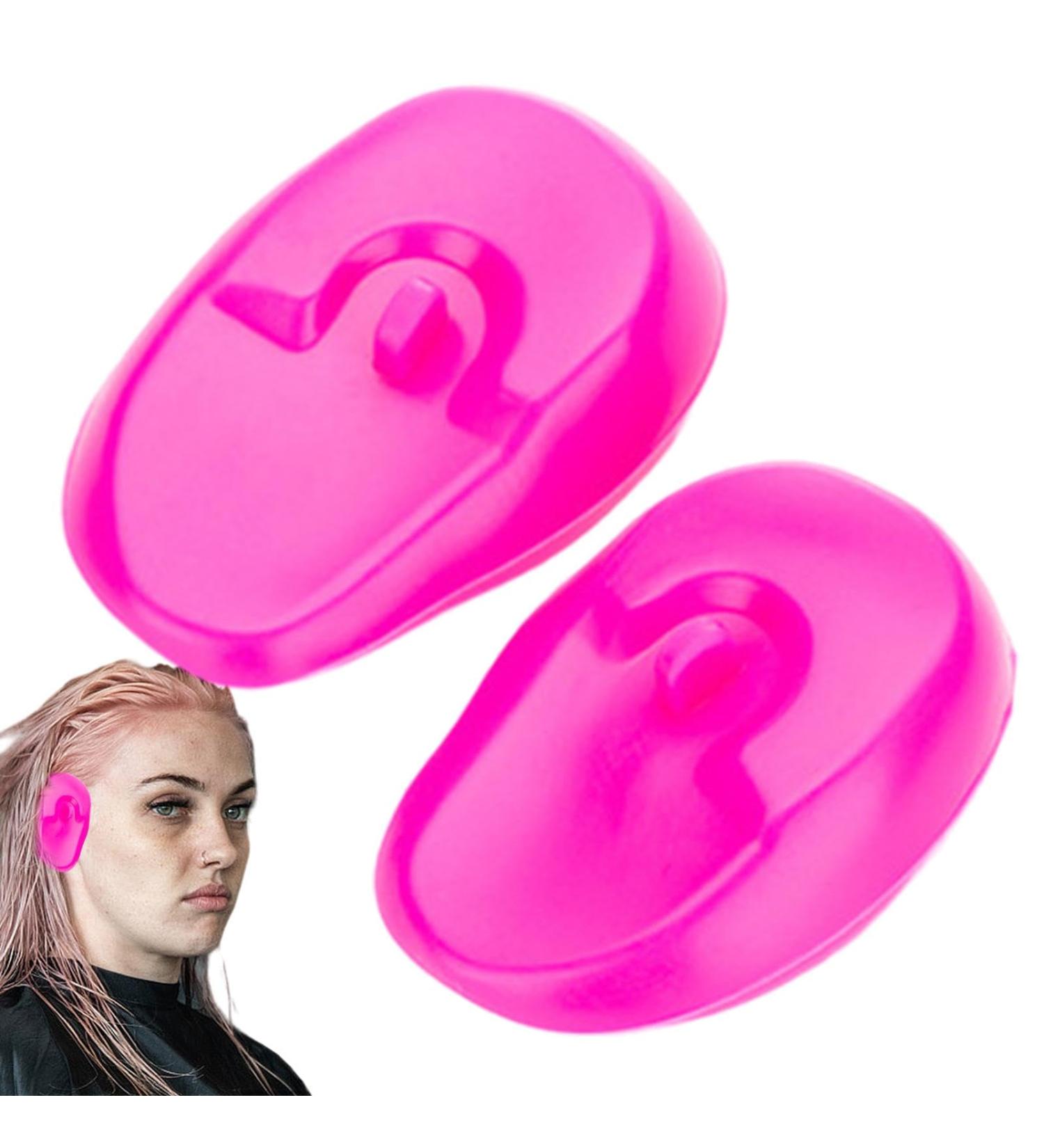 Silicone Ear Covers - Ear Earmuffs Ear Covers Hair Dye Earmuffs Silicone Reusable Ear Protectors Hair Perm Shield Ear Shower Covers Pink - Buy Online on GoSupps.com