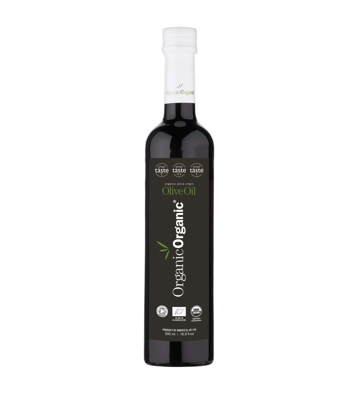 Organic Extra Virgin Olive Oil | Double Certified Cold Pressed EVOO from Greece | High Phenolic | Non-GMO & Vegan | No Pesticides - Buy Online on GoSupps.com