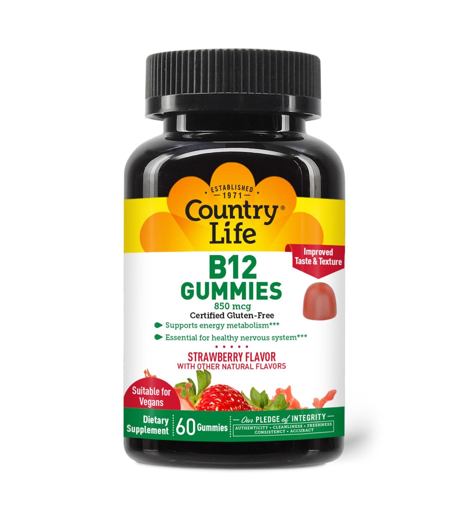 Country Life Gummies 850 Mcg 60 Chw B12 60 Ct - Buy Online on GoSupps.com
