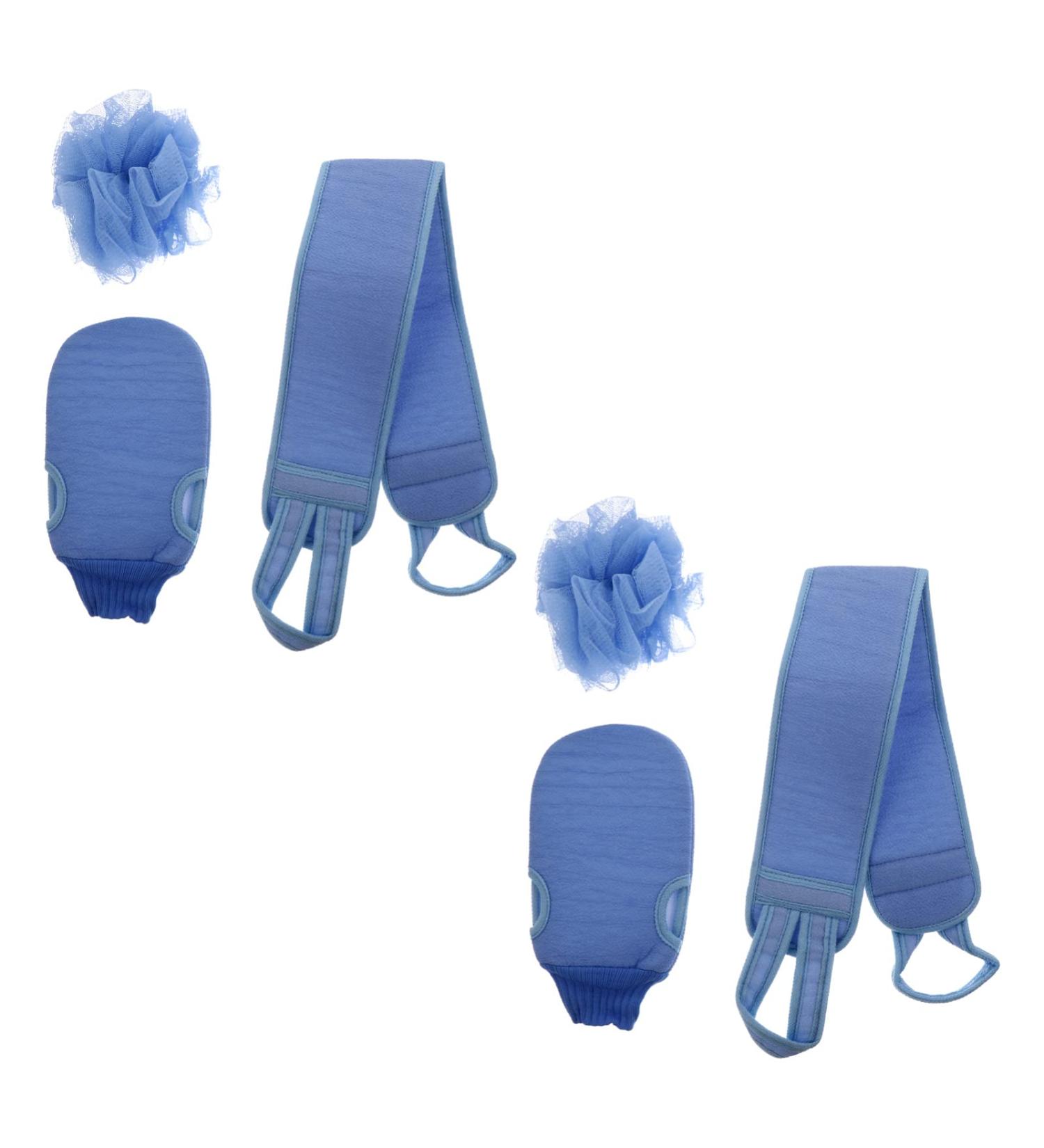 2pcs Bath Set - Premium Shower Mitt & Back Scrubber Belt | Bath Supplies for Ultimate Clean | International Shipping - Buy Online on GoSupps.com
