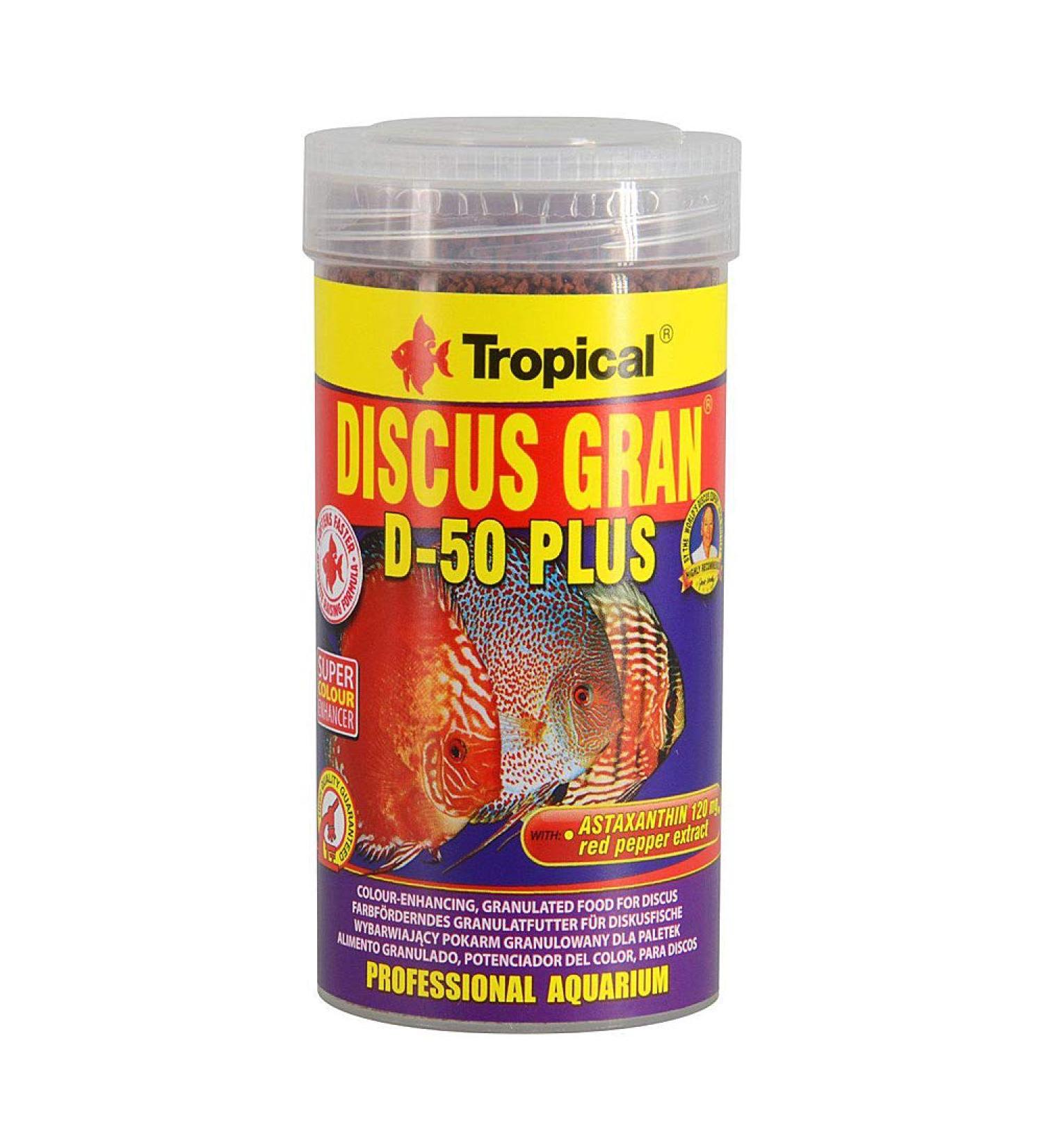 TROPICAL Discus Gran D-50 Plus Aquarium Food 250 ML Pack of 2