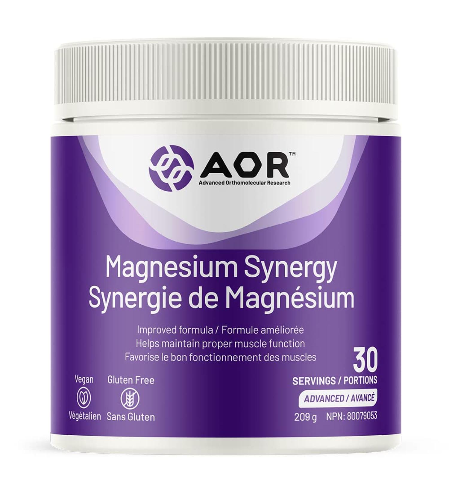 AOR Magnesium Synergy 209g Powder | Supports Muscle Function | Essential Mineral Blend - Buy Online on GoSupps.com