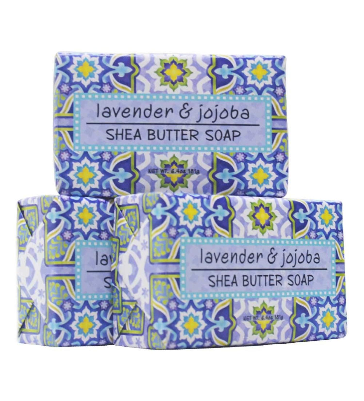 Greenwich Bay - 6.5 oz Garden Shea Butter - 3 Bar Soaps - Lavender & Jojoba