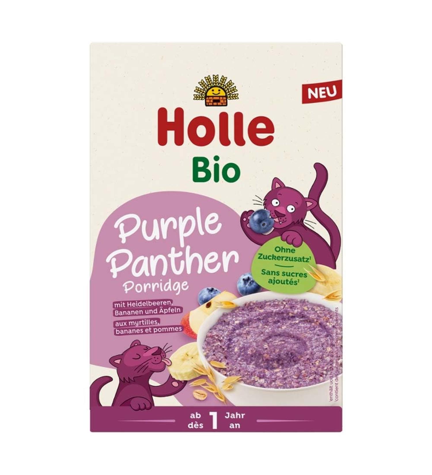 Holle Porridge bio Purple Panther avec myrtilles bananes et pommes 200 g (1)
