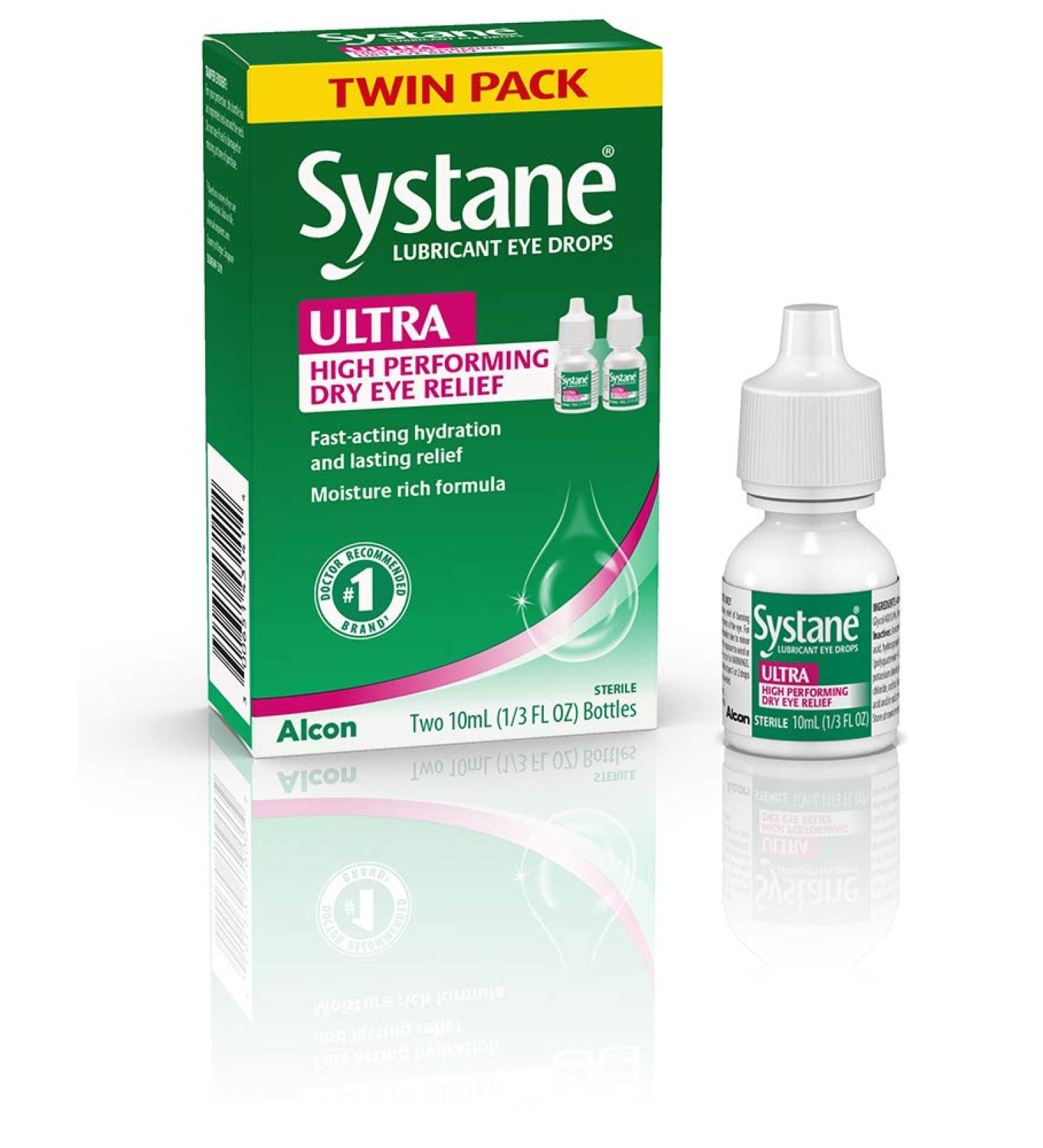 Systane Ultra Lubricant Eye Drops Twin Pack - 20mL Total - 2 Count - Buy Online on GoSupps.com