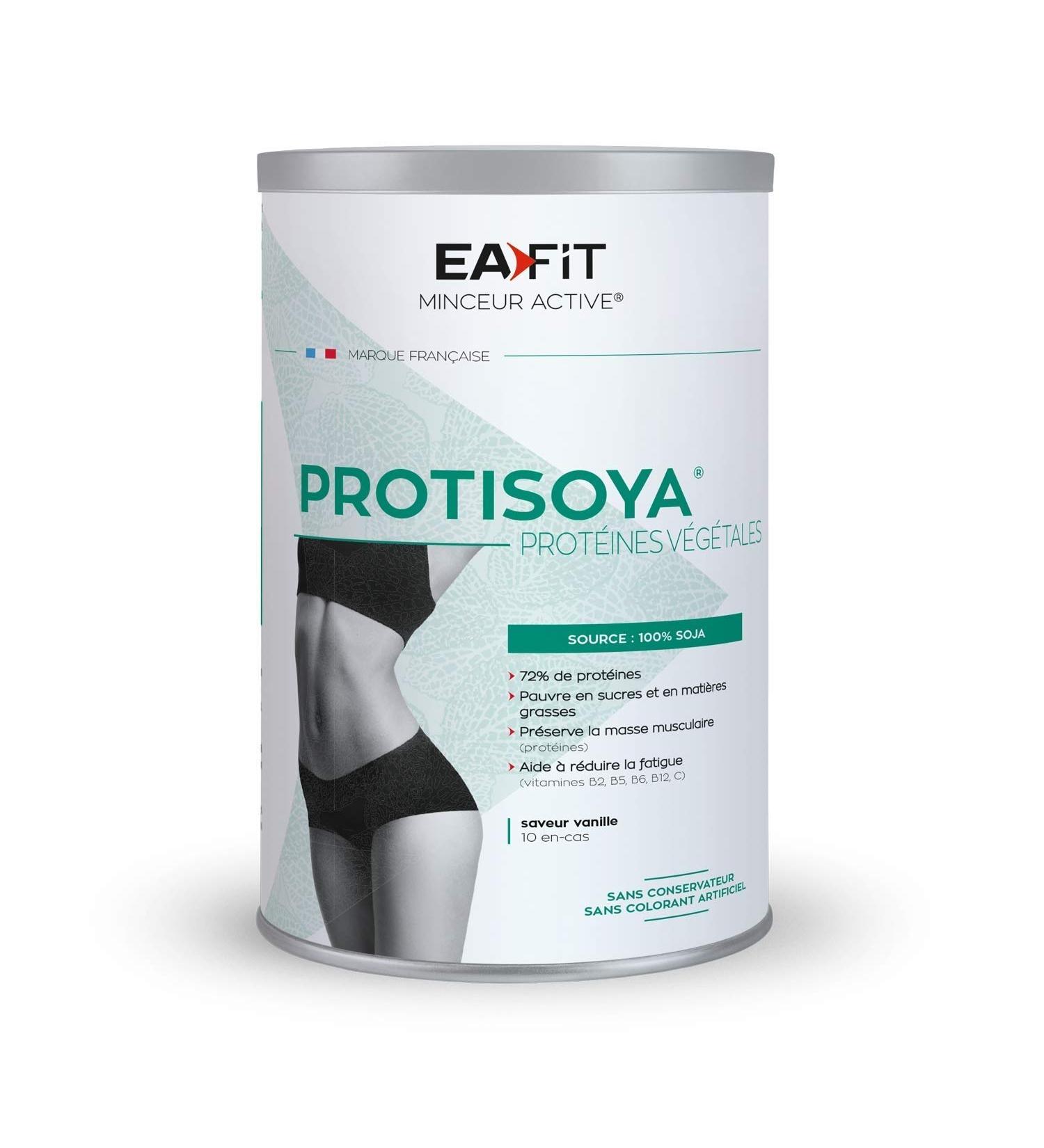 EAFIT PROTISOYA 320 g - Vanilla - Vegetable Protein - Vegan - Soy - Preserves Muscle Mass - Protein Slimming Drink - French Brand - Buy Online on GoSupps.com