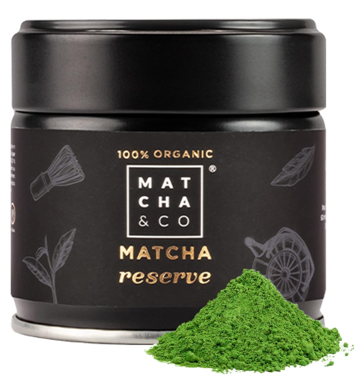 100% Organic Matcha Reserve Tea 30g Ceremonial Reserve . Organic green tea powder from Japan. Grade C matcha tea - Buy Online on GoSupps.com