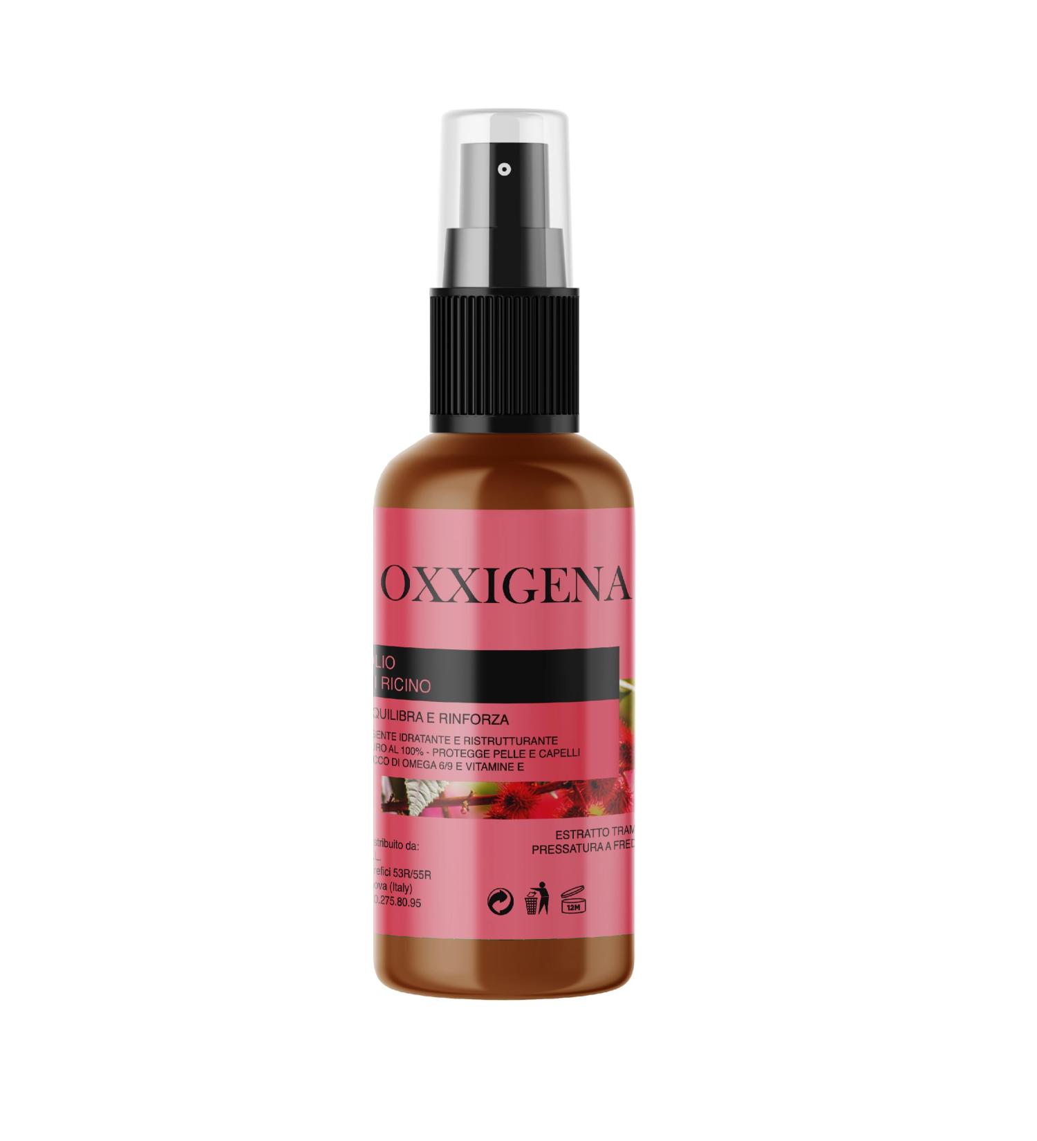  OXXIGENA Oxxigena 100% Pure Virgin Castor Oil 100ml Spray Cold-pressed balances and strengthens nourishes and moisturizes skin and hair vegan non-GMO - Buy Online on GoSupps.com