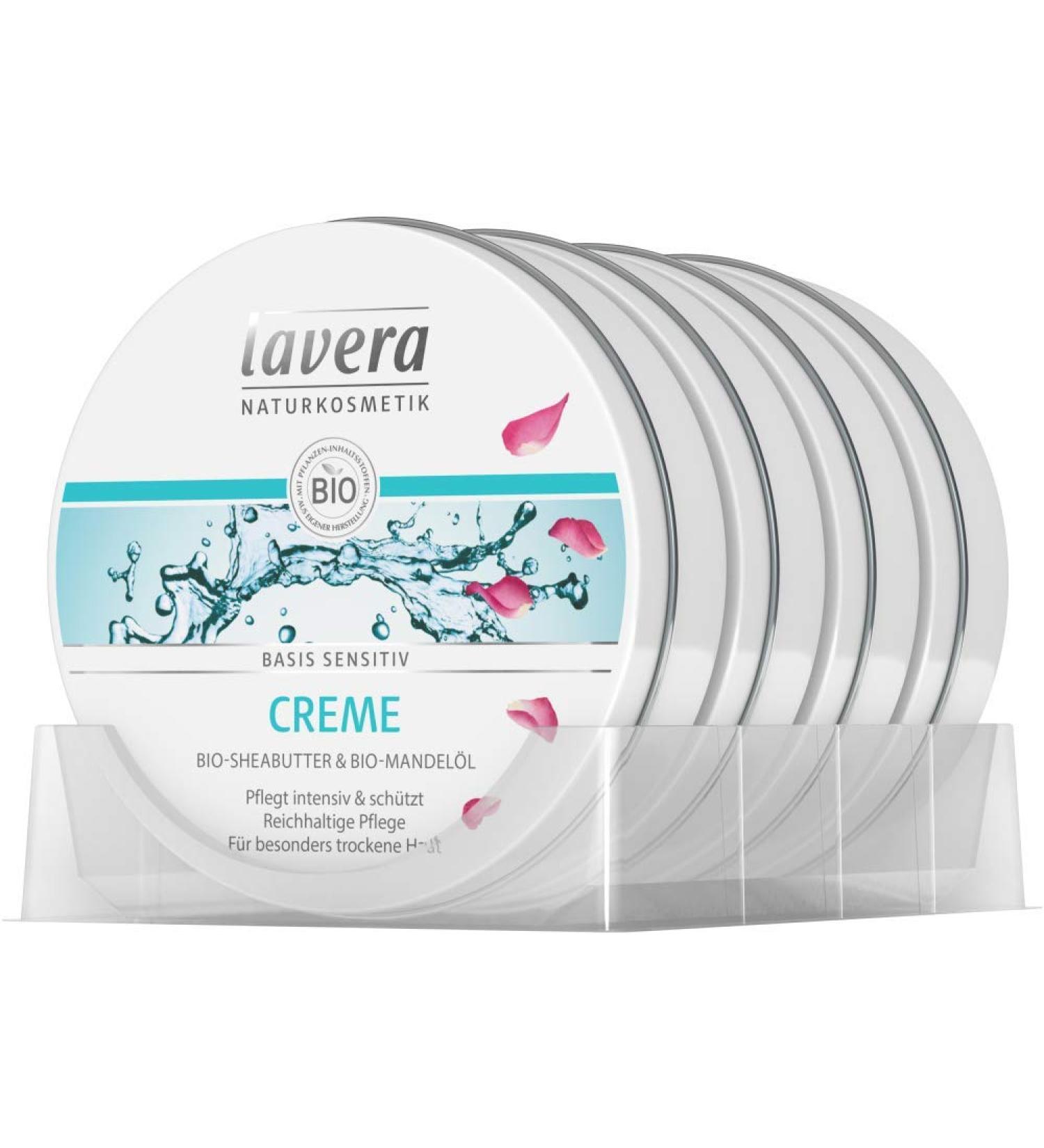 Lavera Creme basis sensitive organic shea butter & organic almond oil 3-pack (3 x 150ml)