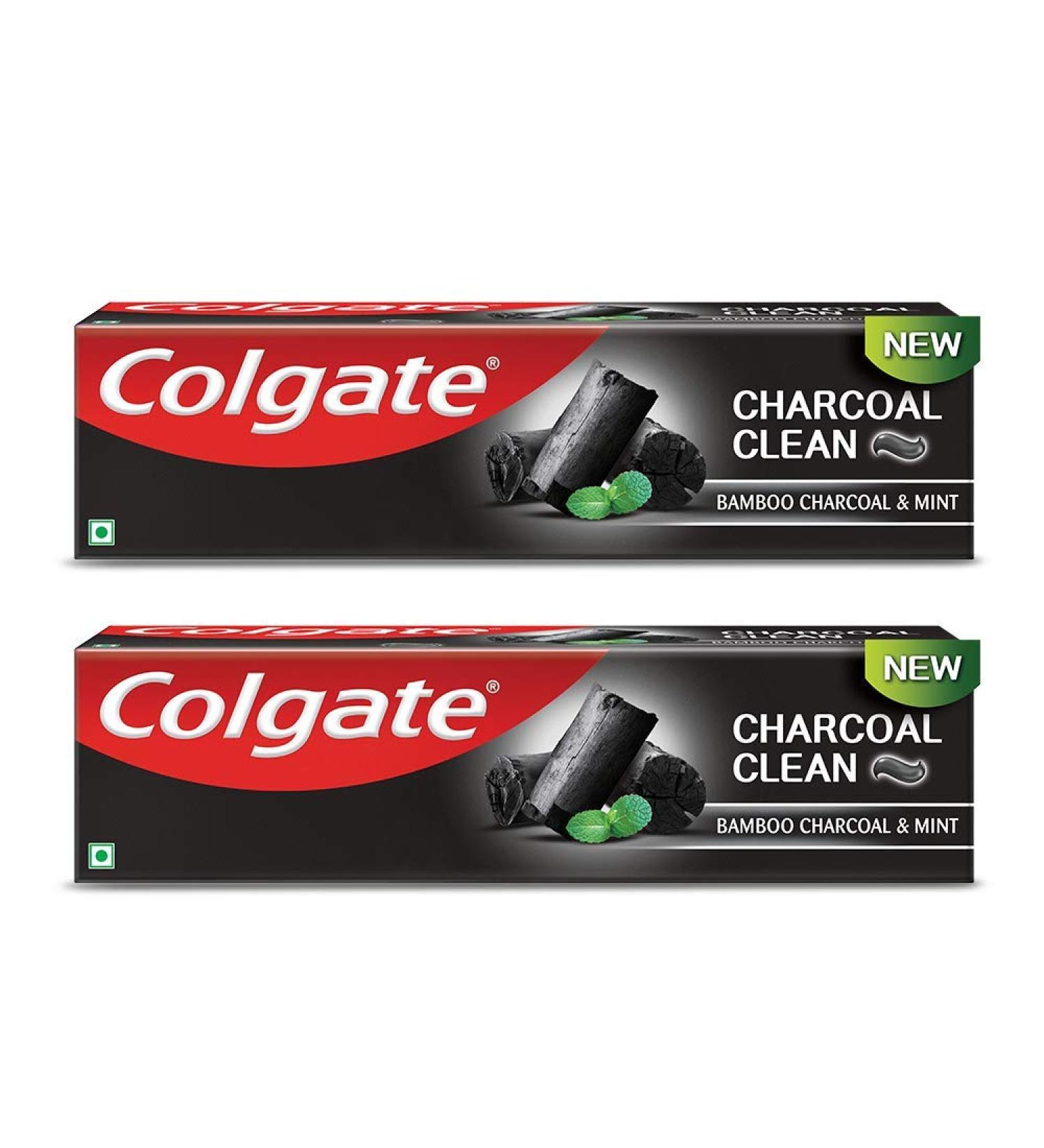 Colgate Charcoal Clean Oral Care Toothpaste Bamboo Charcoal and Mint (Black Gel) 120g (Pack of 2) - Buy Online on GoSupps.com