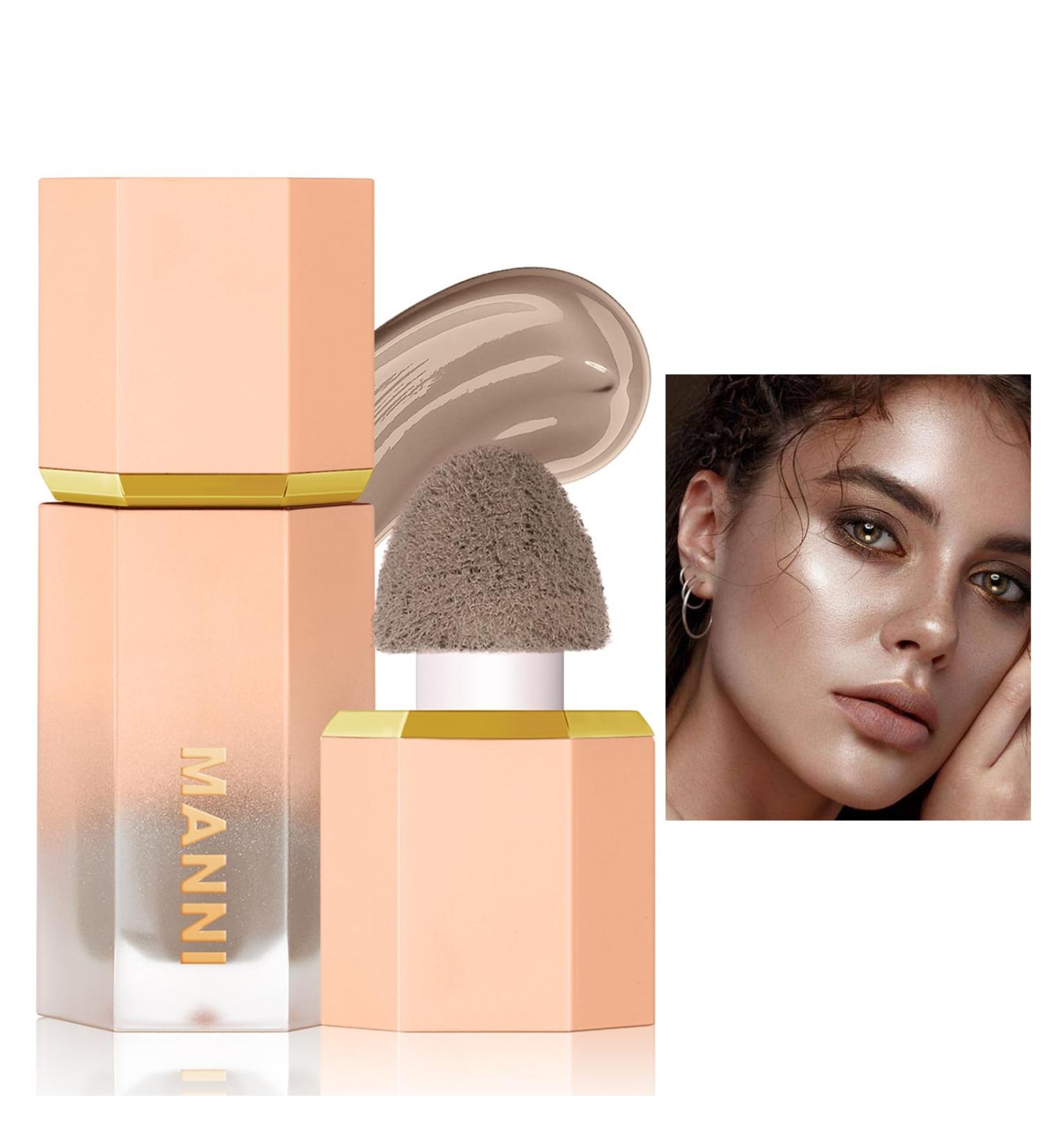 Grey Contour Stick with Cushion Applicator - Waterproof Liquid Bronzer Concealer for Smooth Natural Matte Finish - Shaded Gray, 1.00 ml (Pack of 1) - Buy Online on GoSupps.com