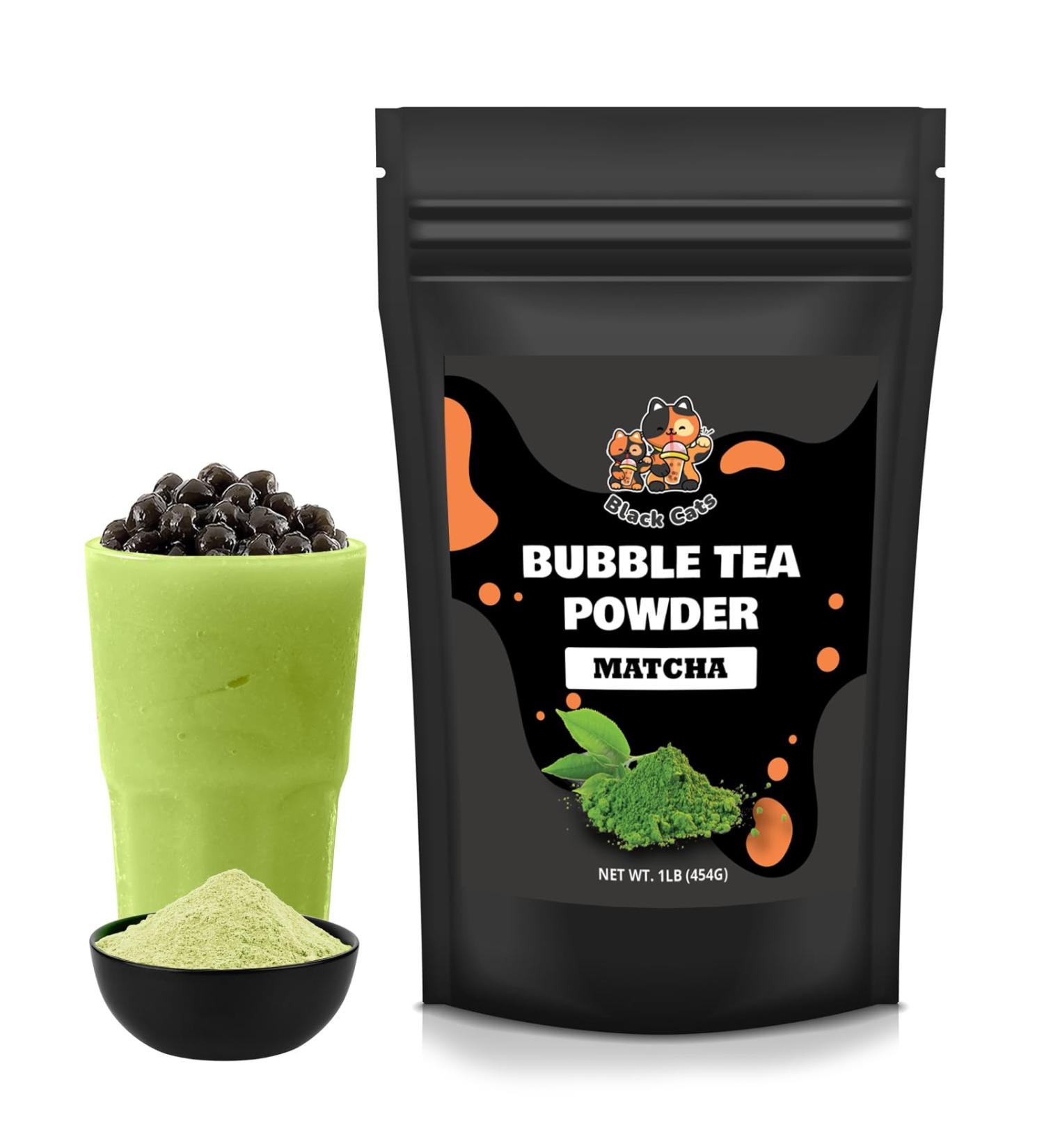 Bubble Tea Powder Kit | Matcha Flavor | 1LB (454g) | 18 Servings | Instant Boba Drink Mix for Smoothies and Tapioca Pearl Milk Tea - Buy Online on GoSupps.com