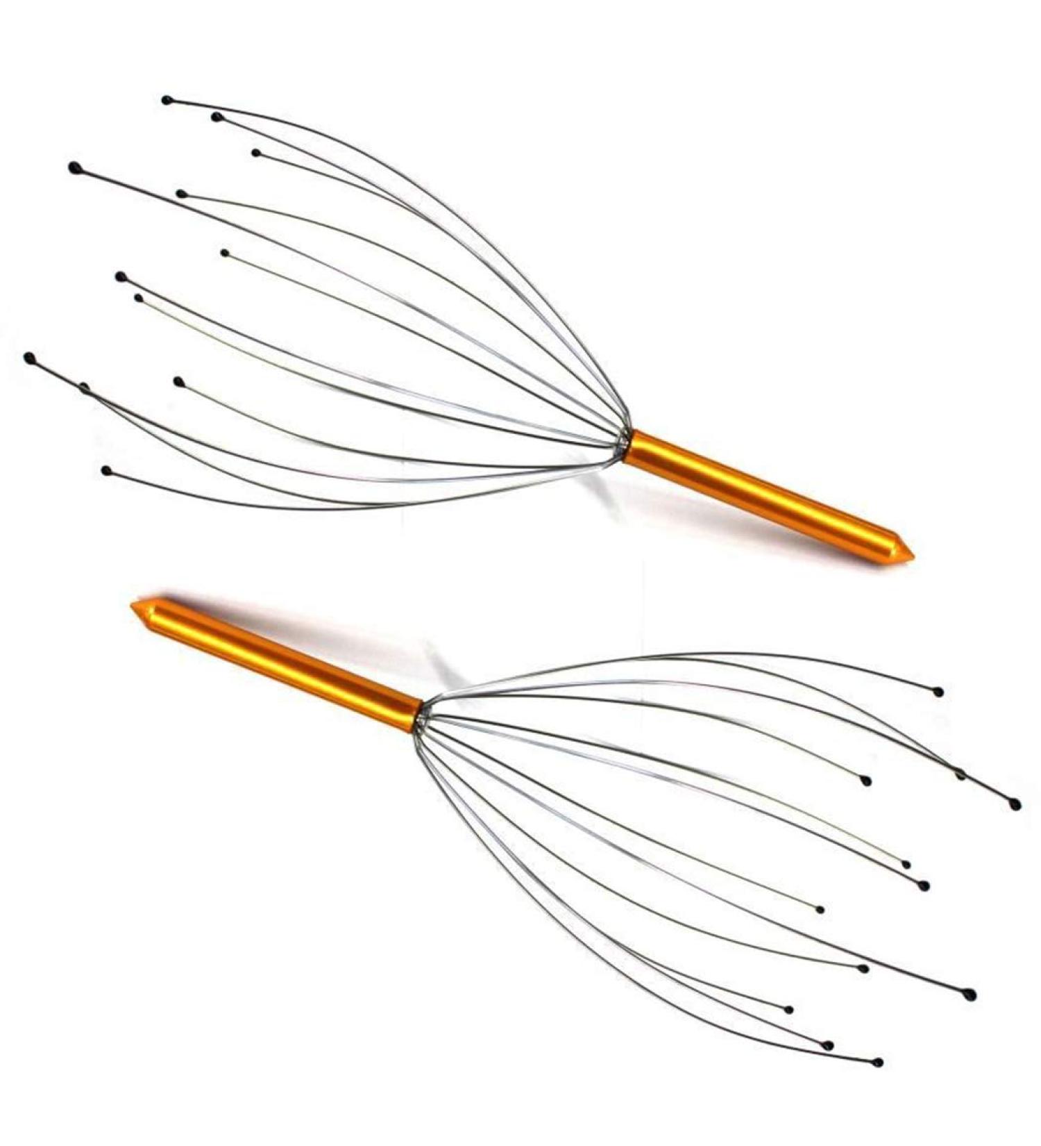 2x Head Massager Set Gold Head Scratcher Head Claw Head Massage Scratcher Claw