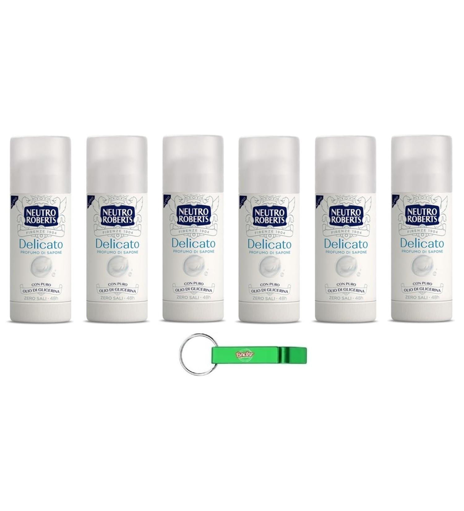 Neutro Roberts Delicato Extra Protezione Lot de 6 d odorants en stick avec parfum savon 0 % sels d'aluminium 0 % de taches 40 ml + porte-cl s Beni Culinari - Buy Online on GoSupps.com