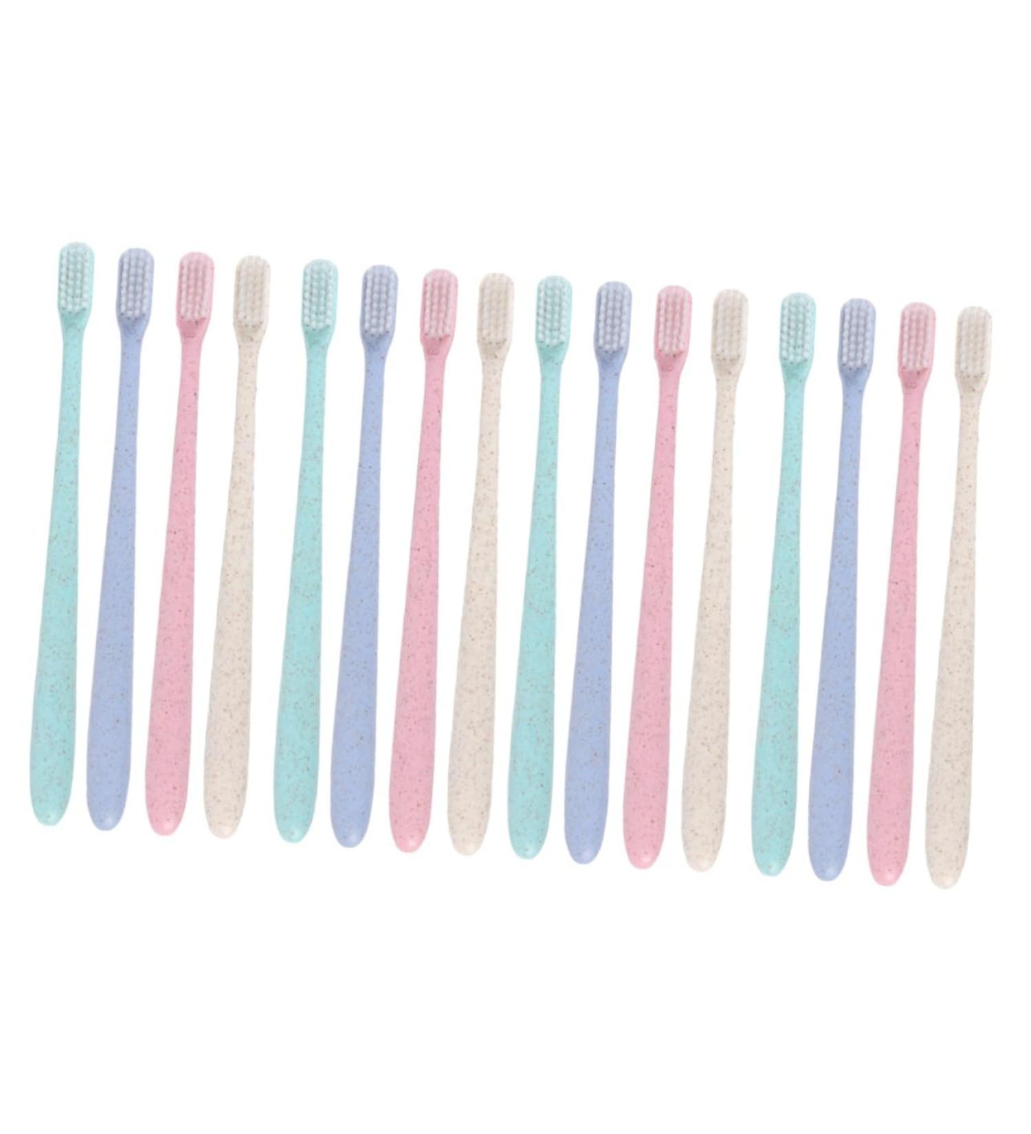 Partykindom 4 Boxes of 8 Travel Toothbrushes - Portable Dental Care Brushes for Camping & Travel - Buy Online on GoSupps.com