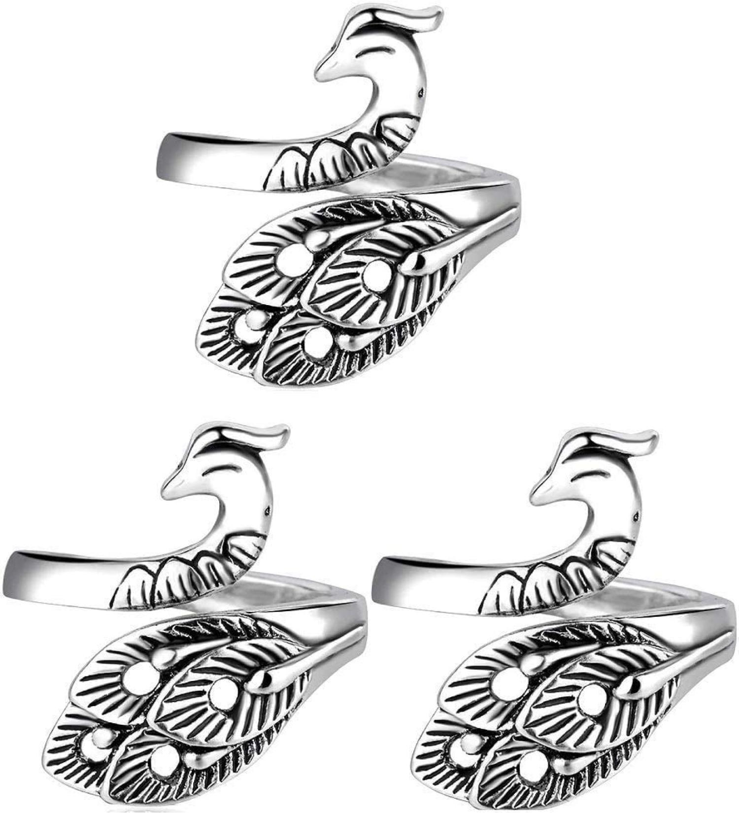 Adjustable Knitting Loop Set | Peacock Open Finger Ring | Faster Knitting Accessories - Buy Online on GoSupps.com