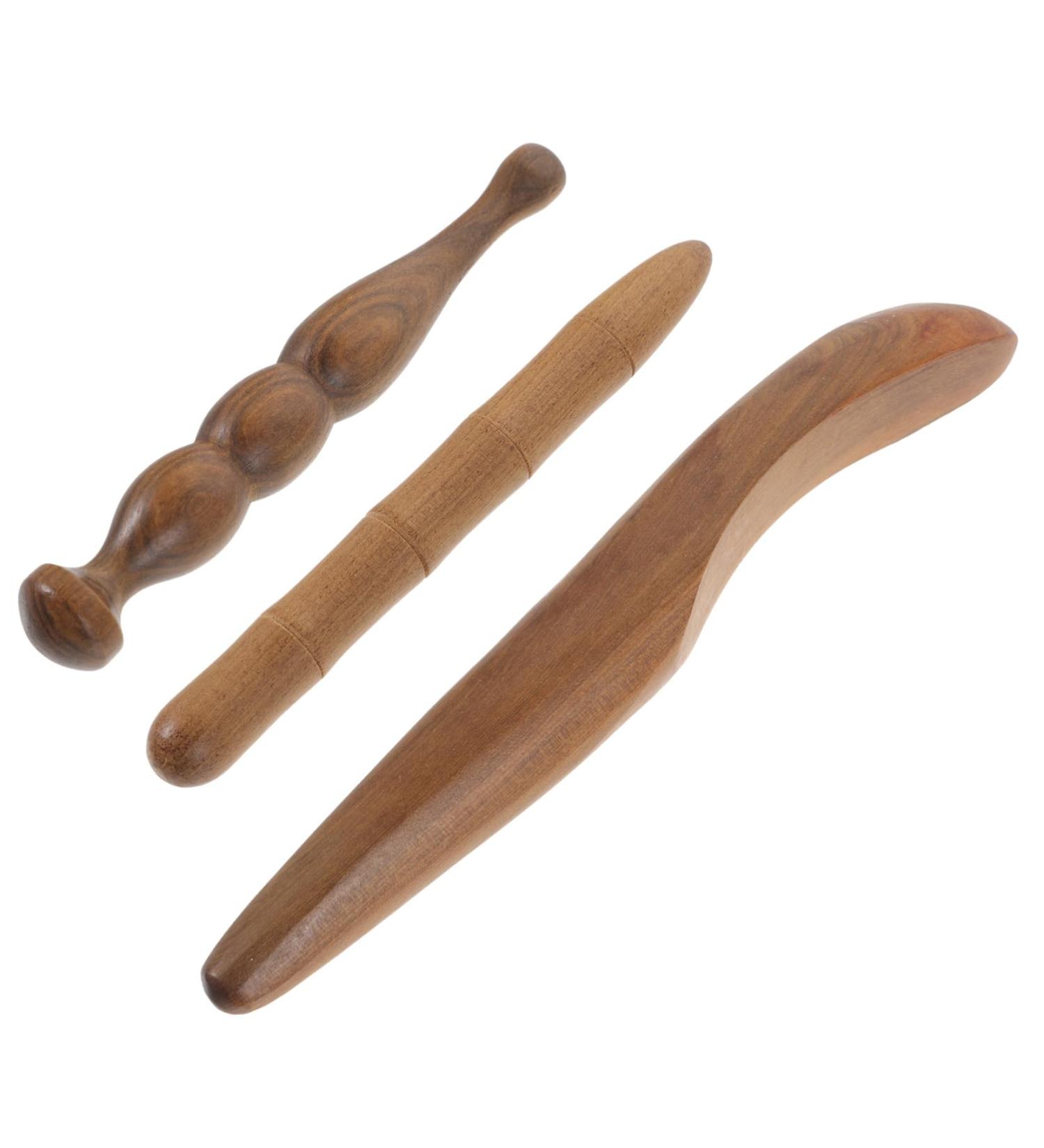 Villcase 3-Piece Manual Massage Tool Set | Hand Massager & Acupuncture Roller Device | Wooden Foot & Hand Massagers for Relaxation - Buy Online on GoSupps.com